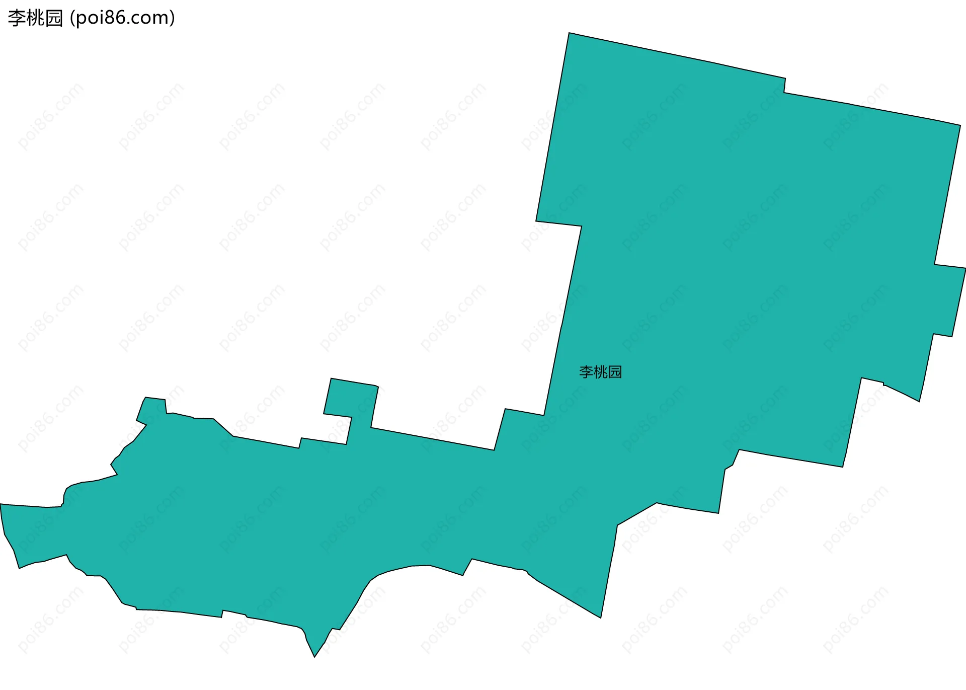 李桃园边界地图