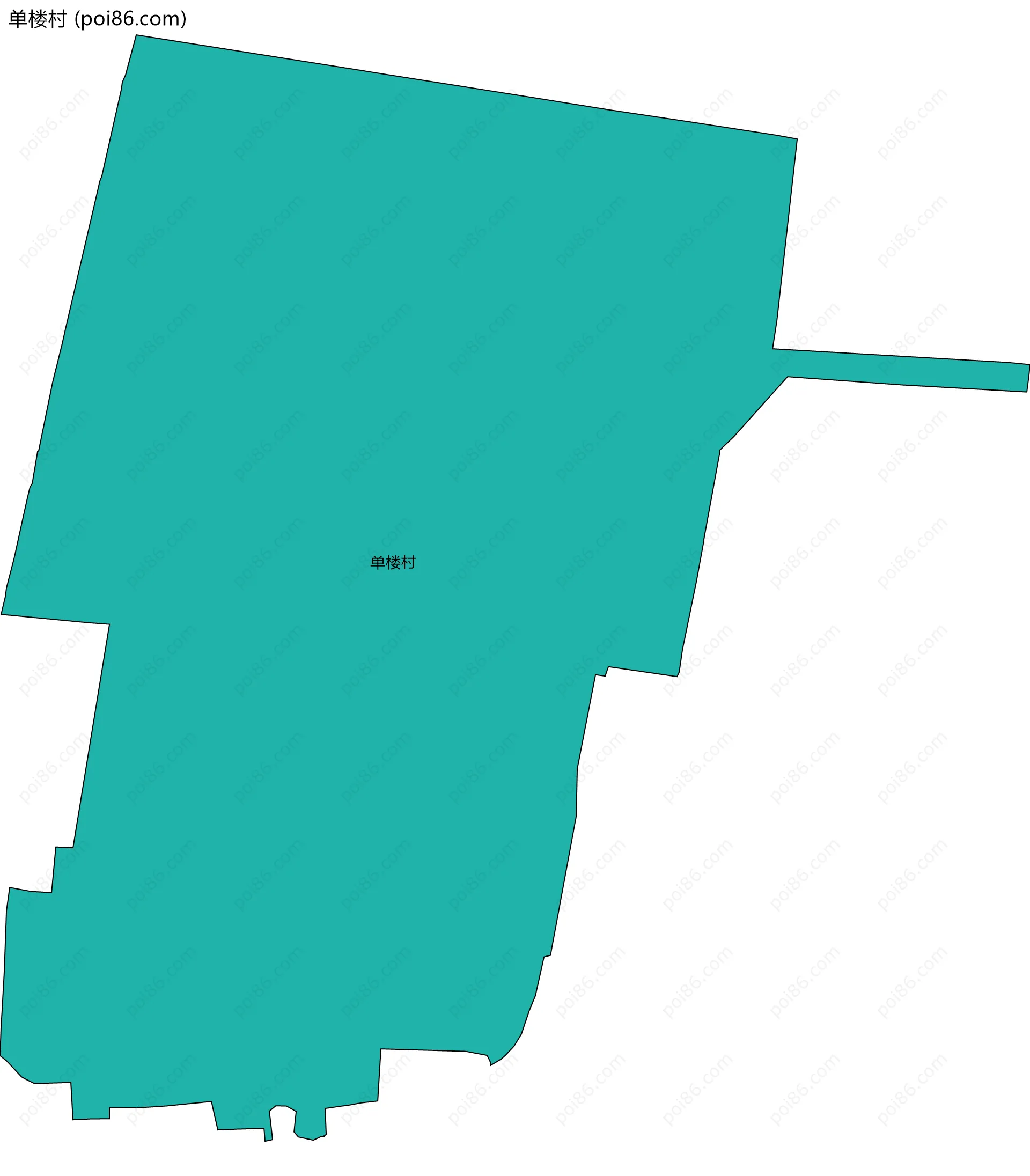 单楼村边界地图