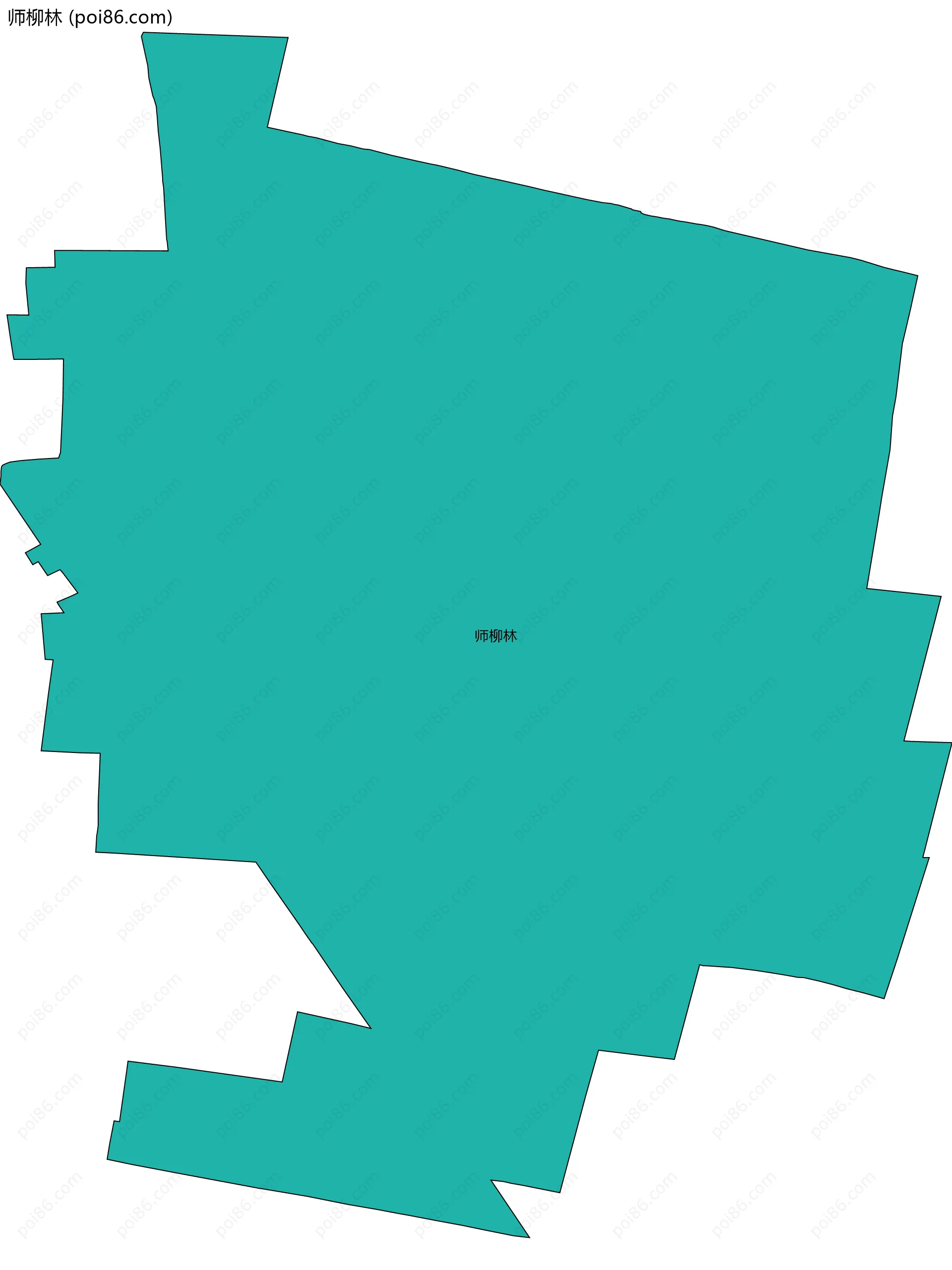 师柳林边界地图