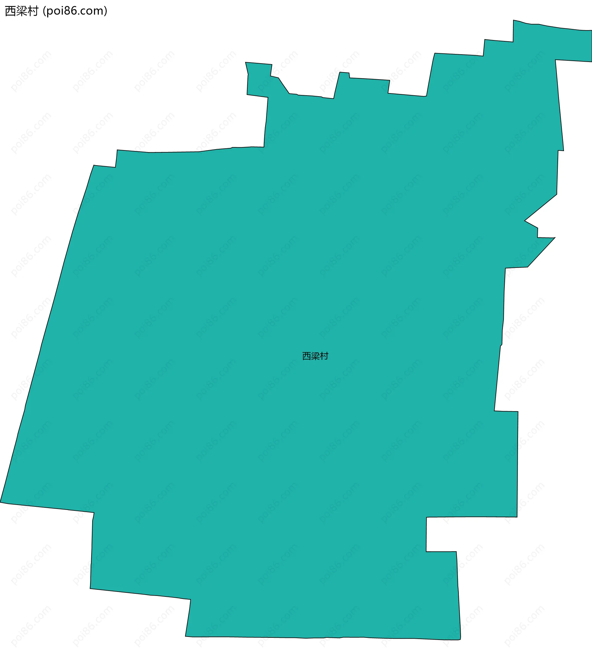 西梁村边界地图