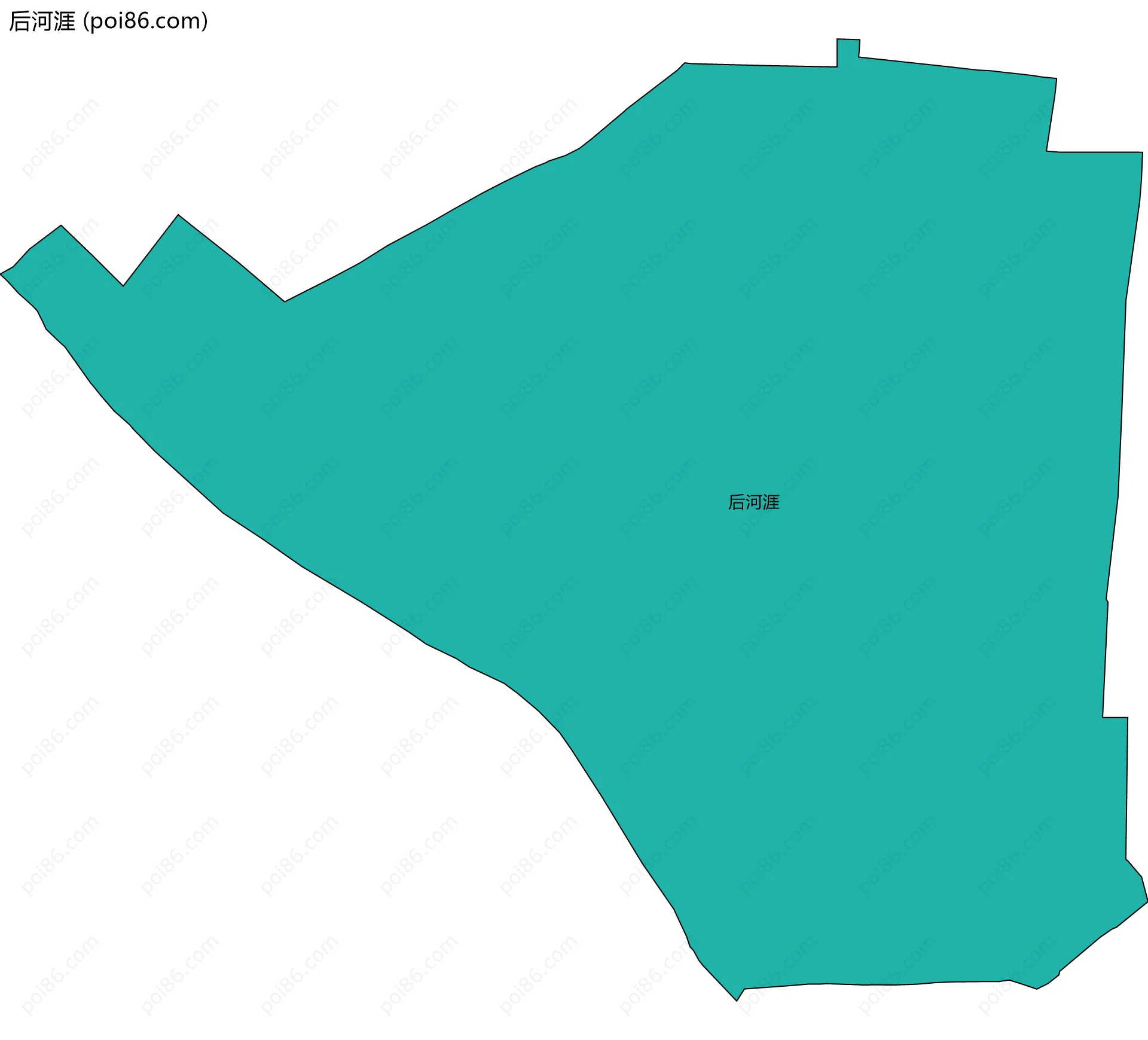后河涯边界地图