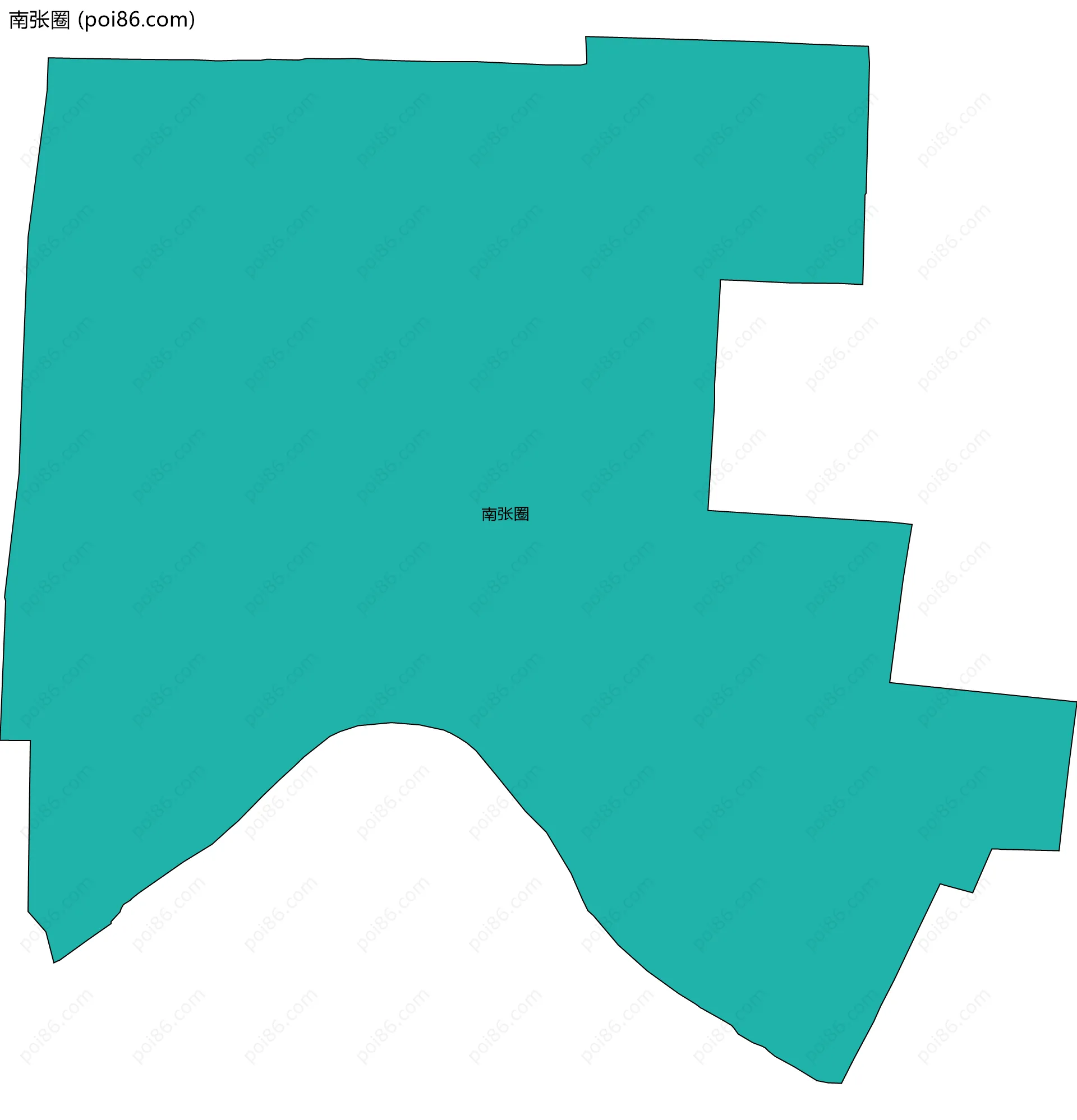 南张圈边界地图