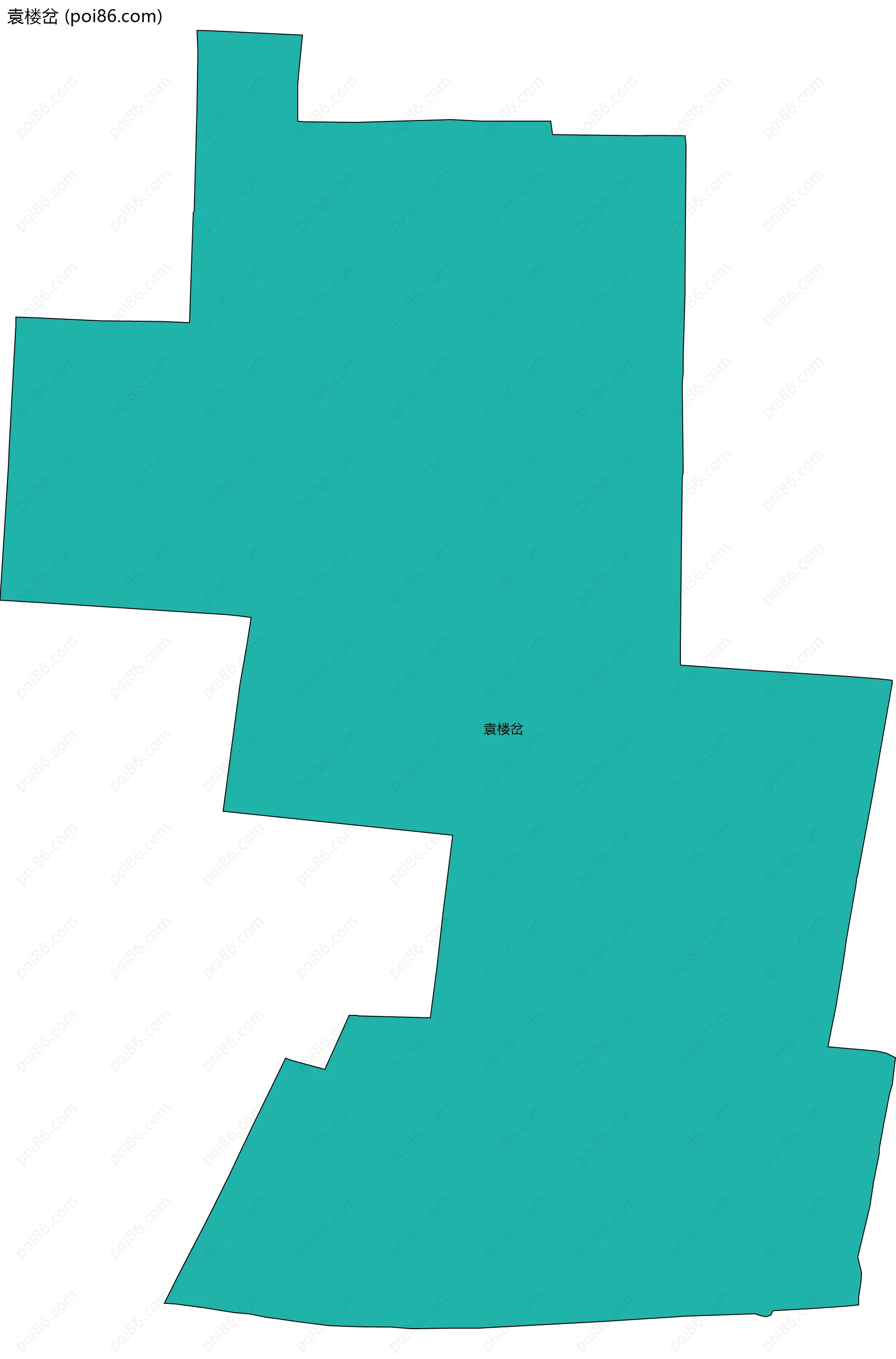 袁楼岔边界地图