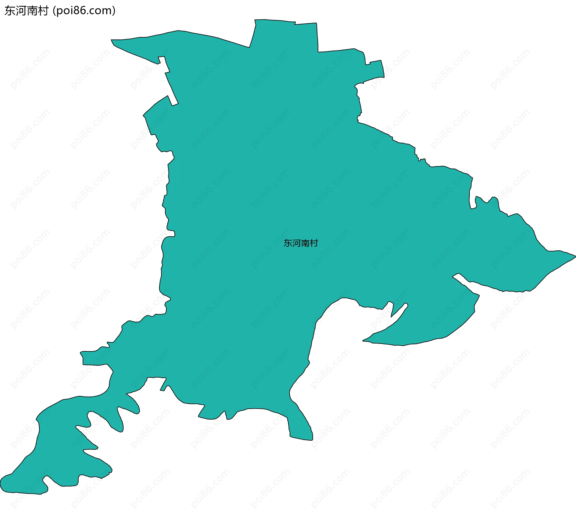 东河南村边界地图