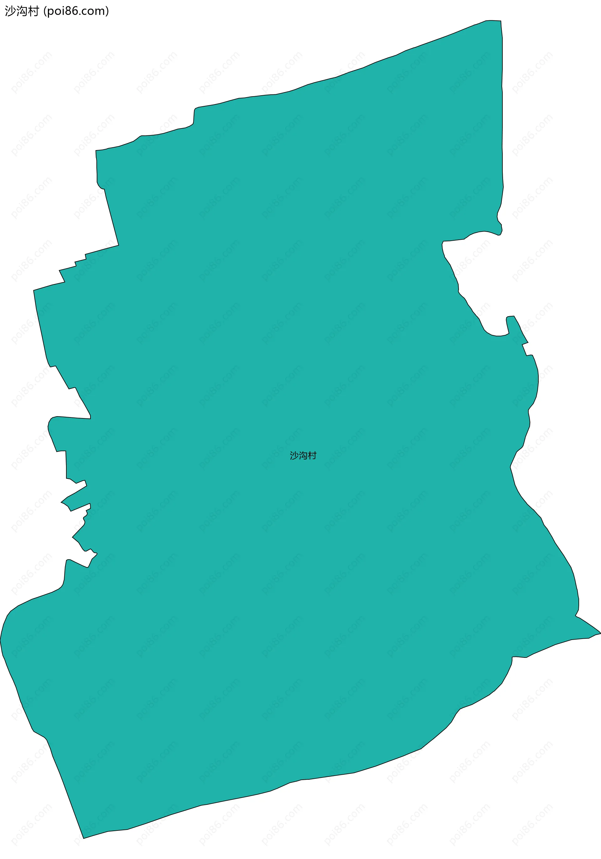 沙沟村边界地图