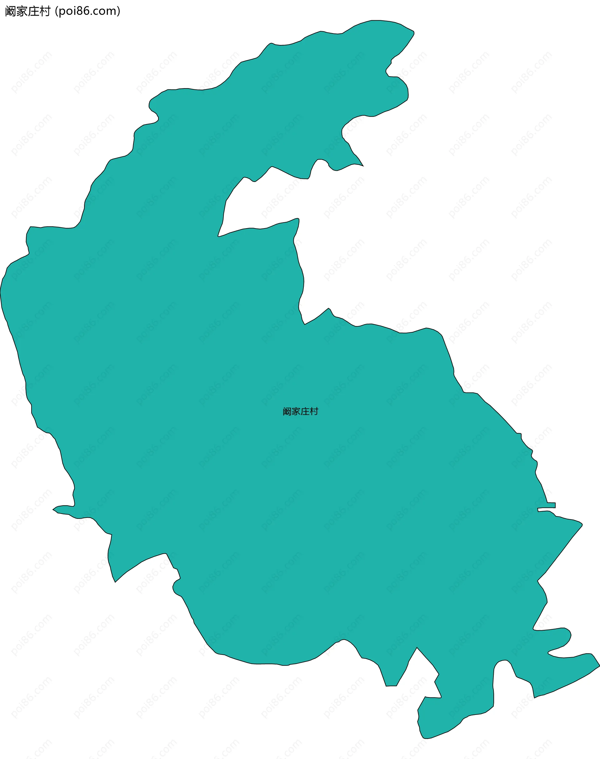 阚家庄村边界地图