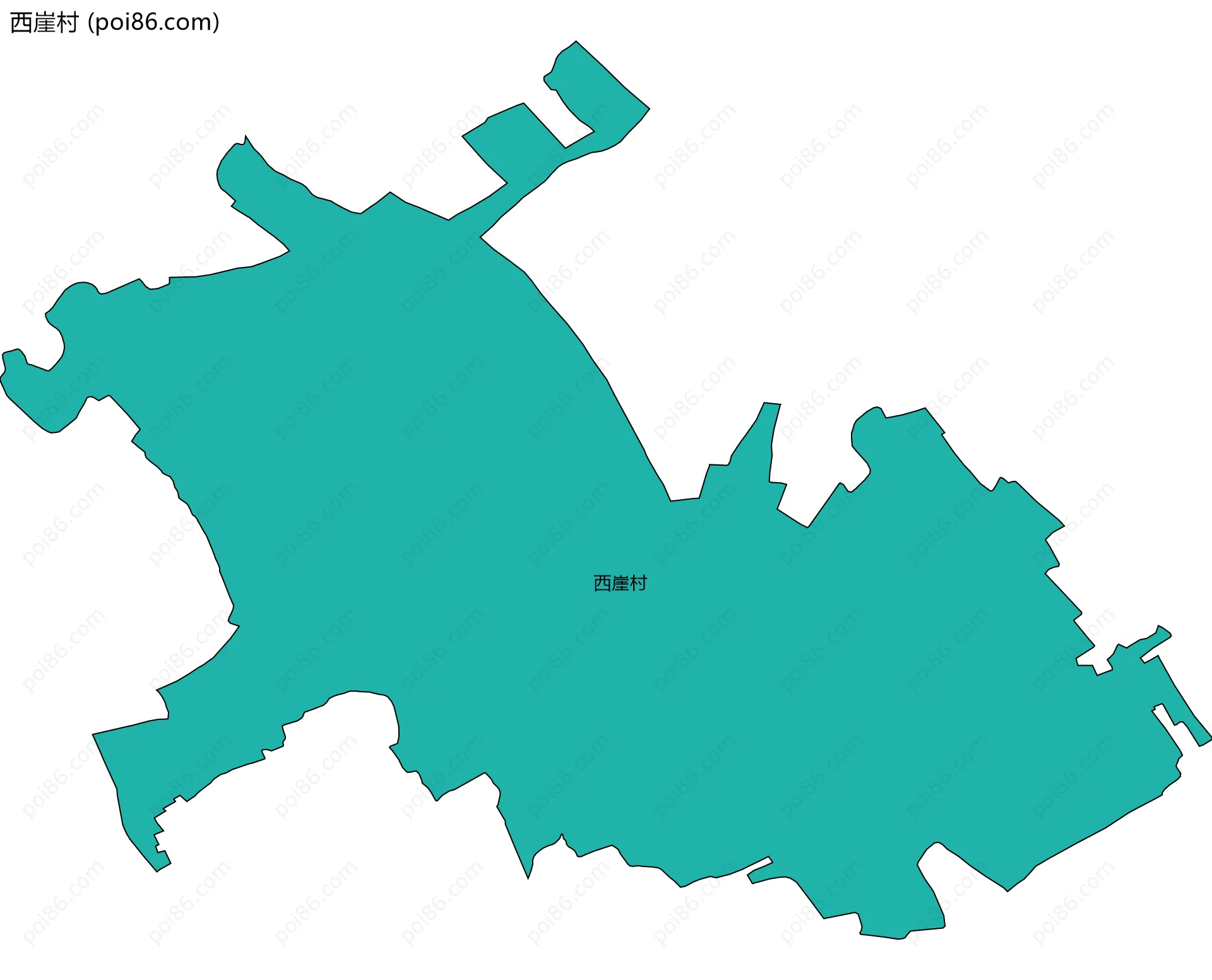 西崖村边界地图