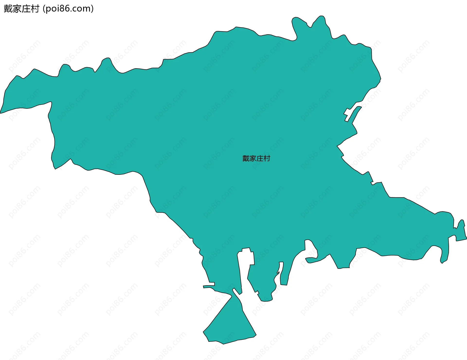 戴家庄村边界地图