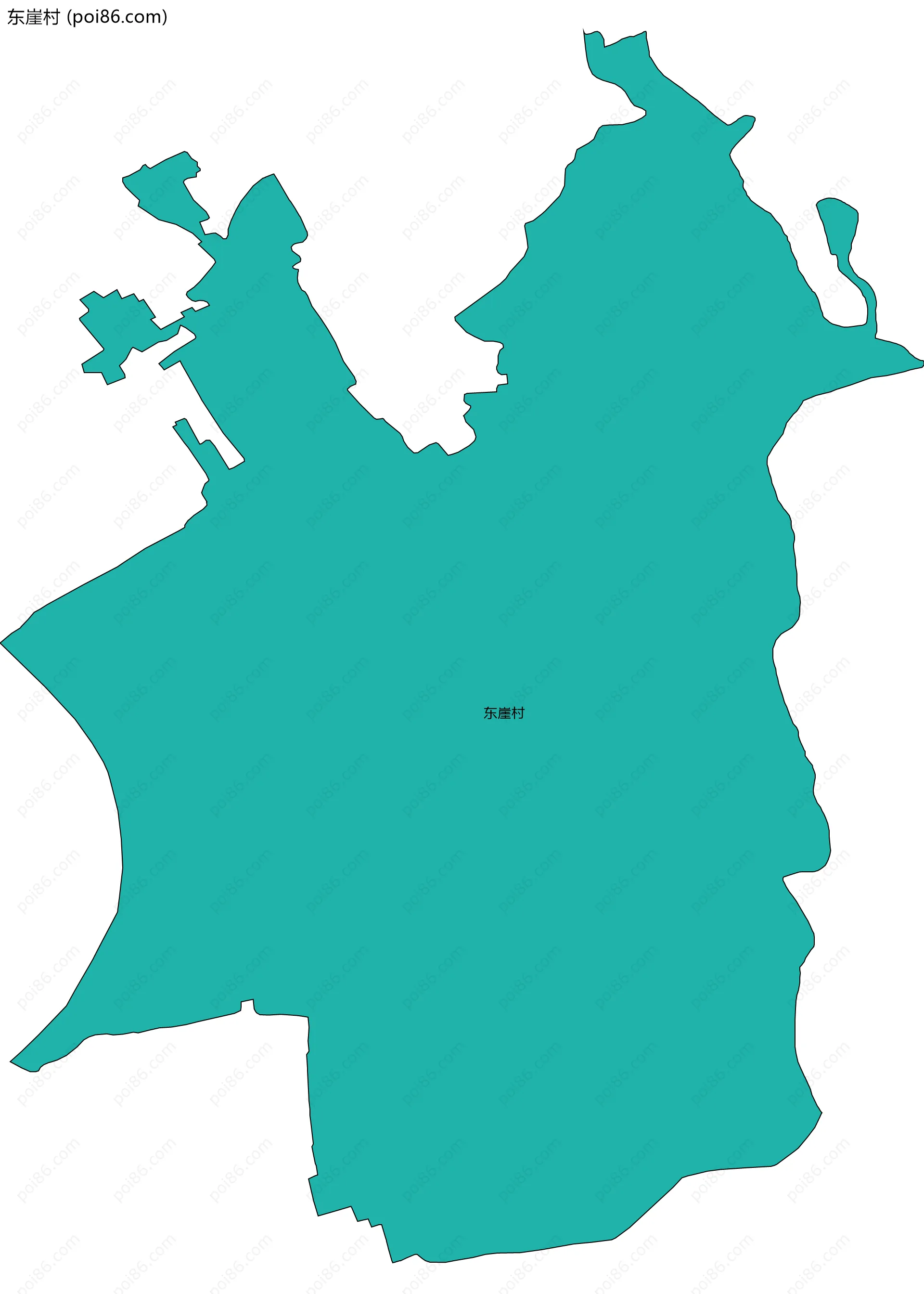 东崖村边界地图