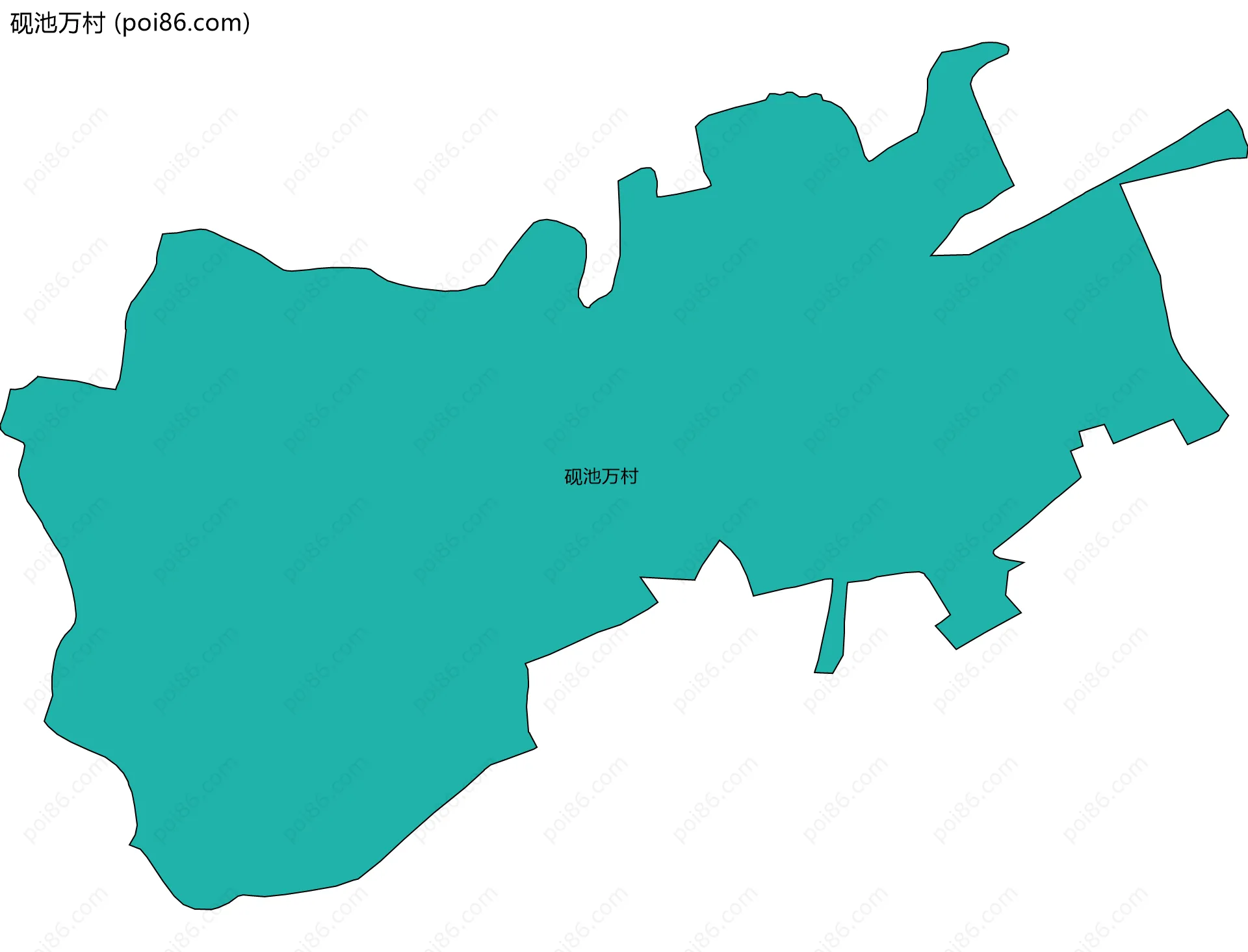 砚池万村边界地图