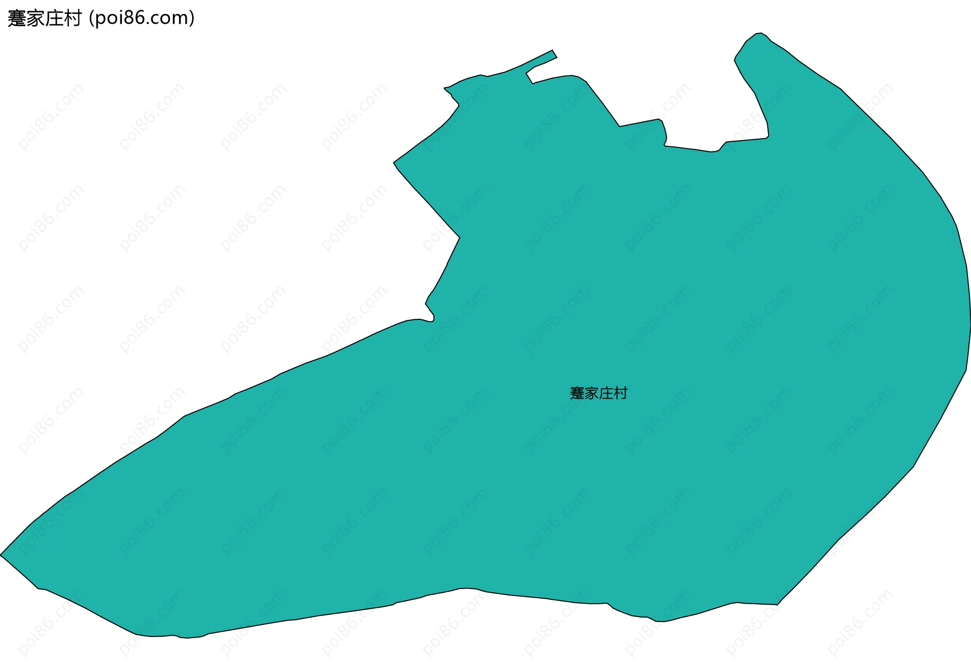 蹇家庄村边界地图