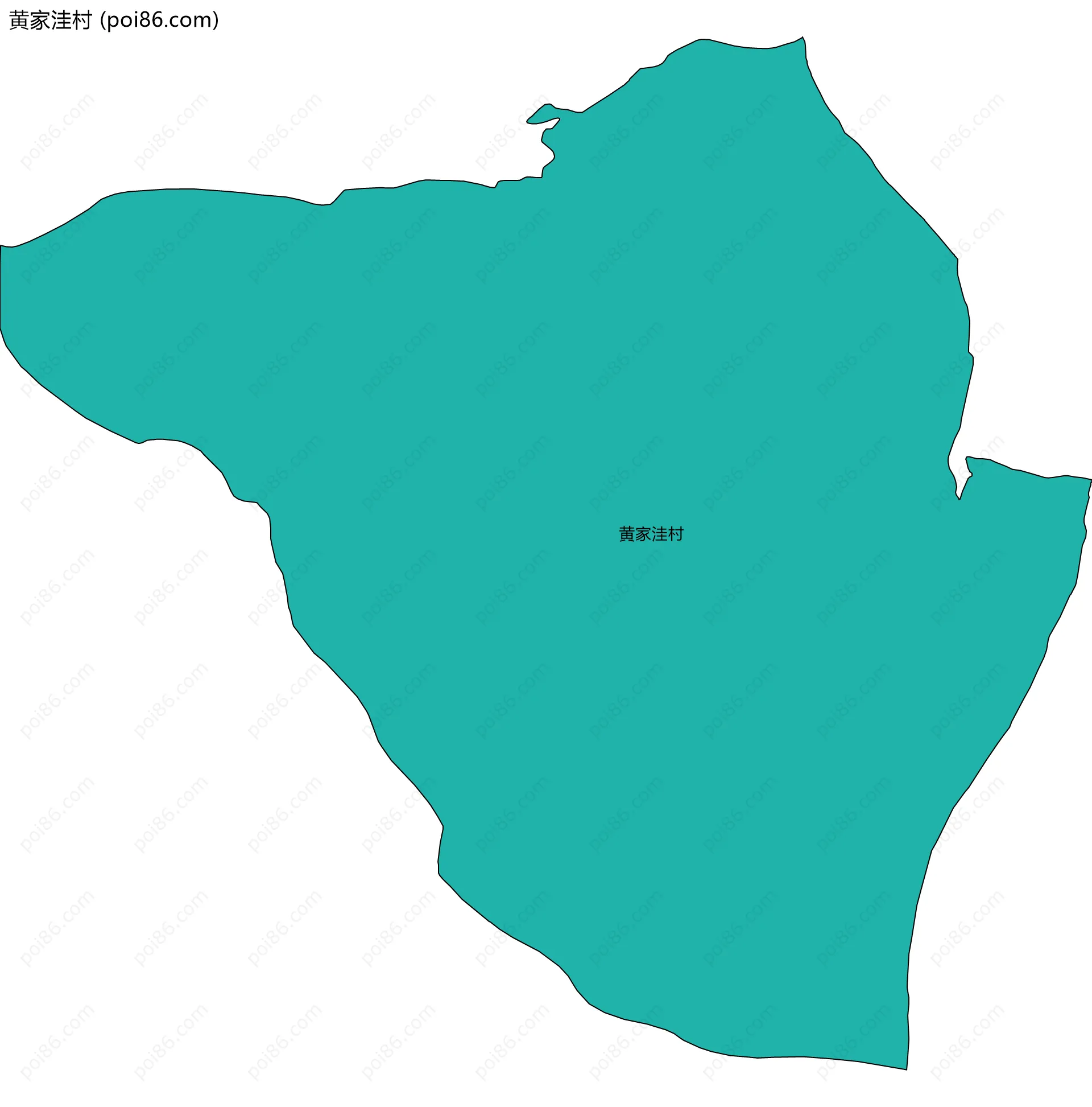 黄家洼村边界地图