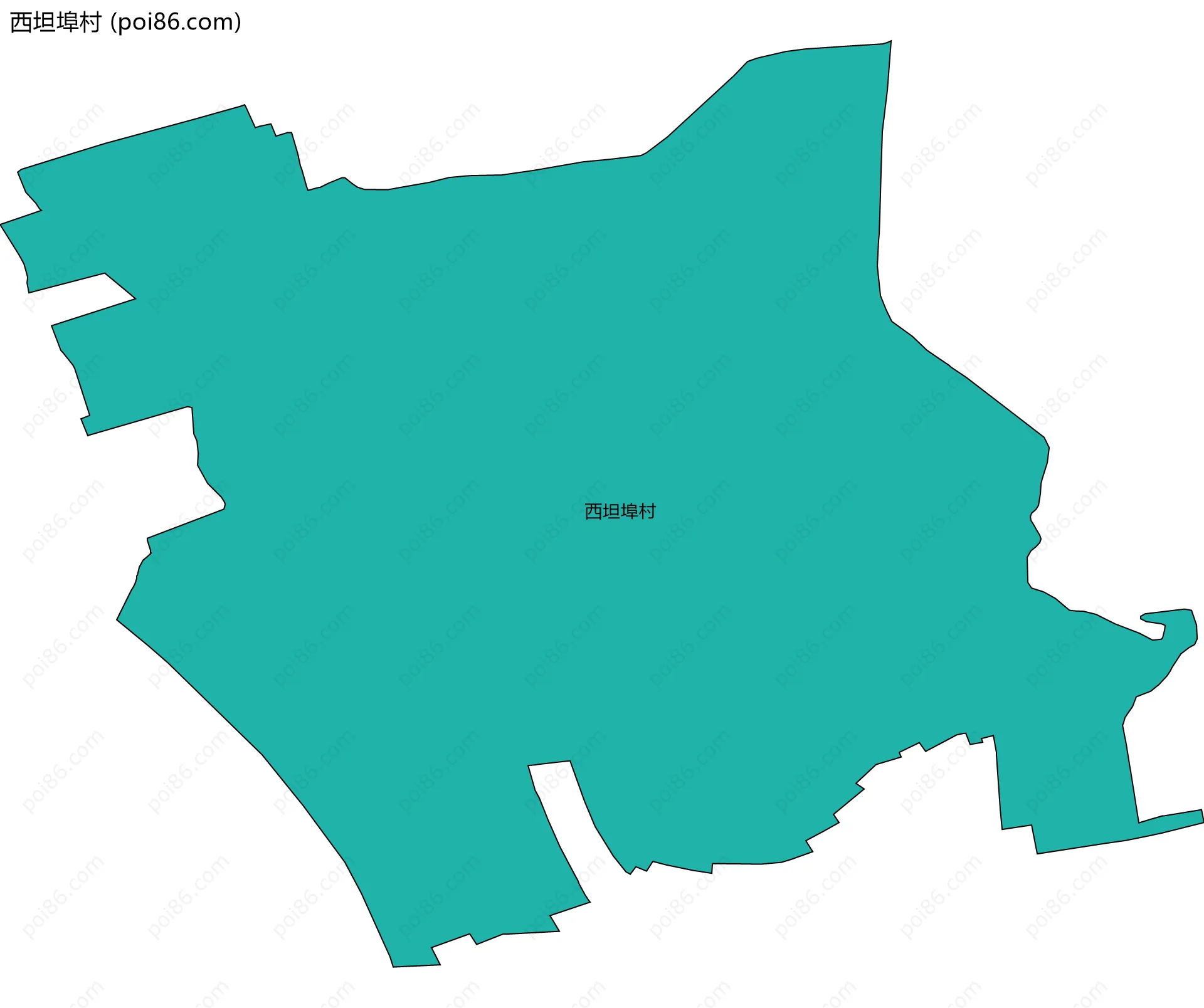 西坦埠村边界地图