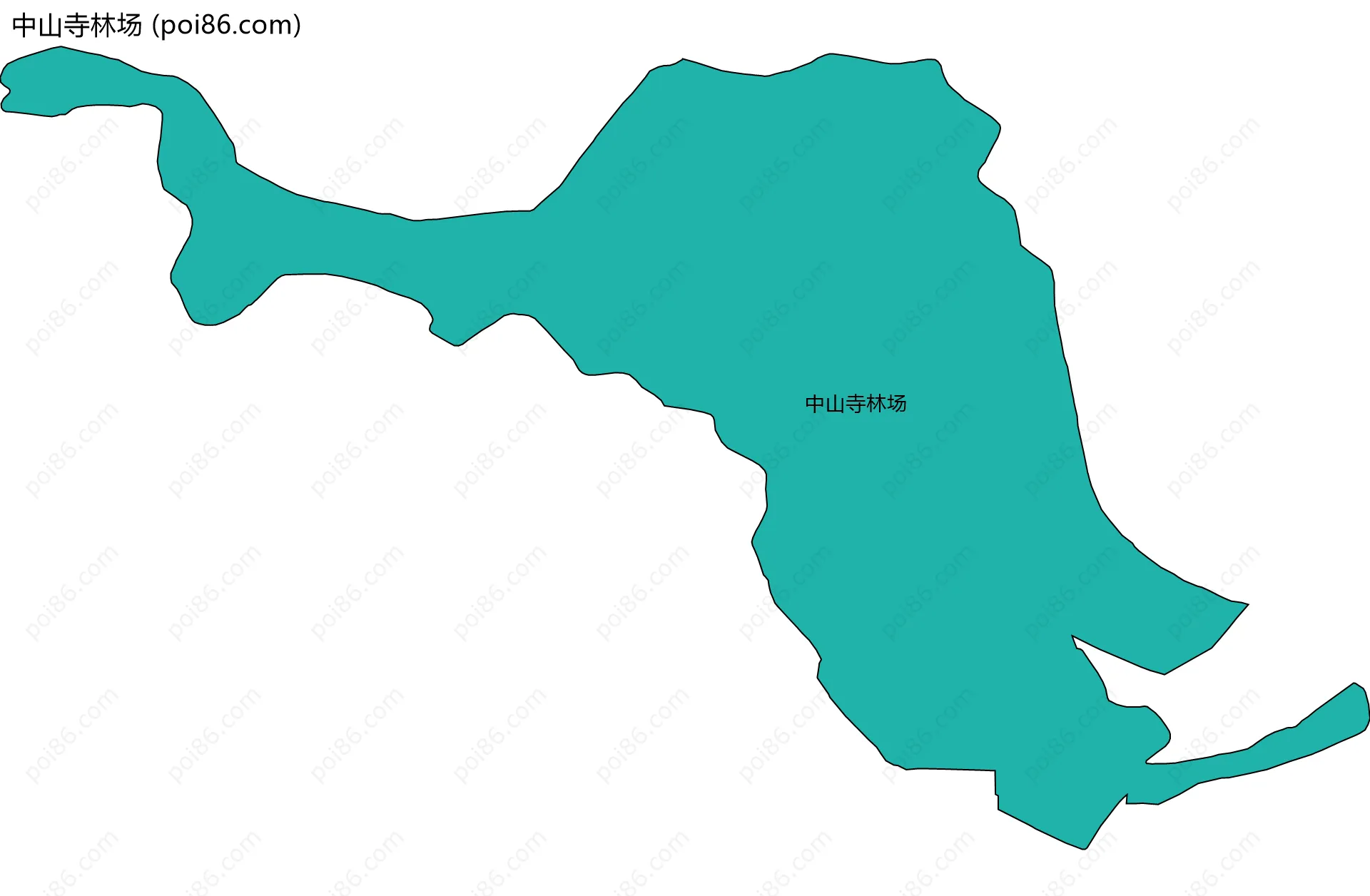 中山寺林场边界地图