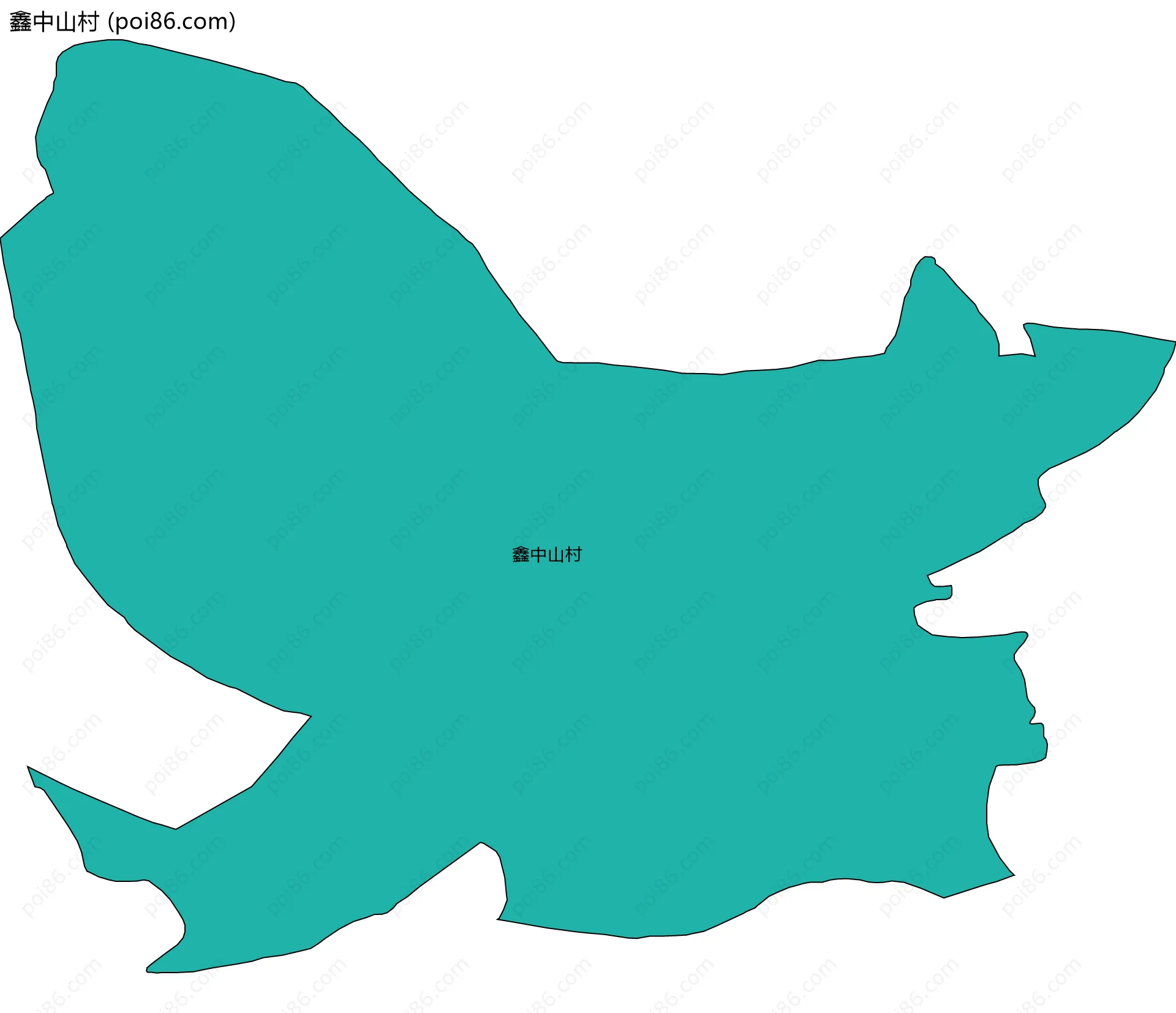 鑫中山村边界地图