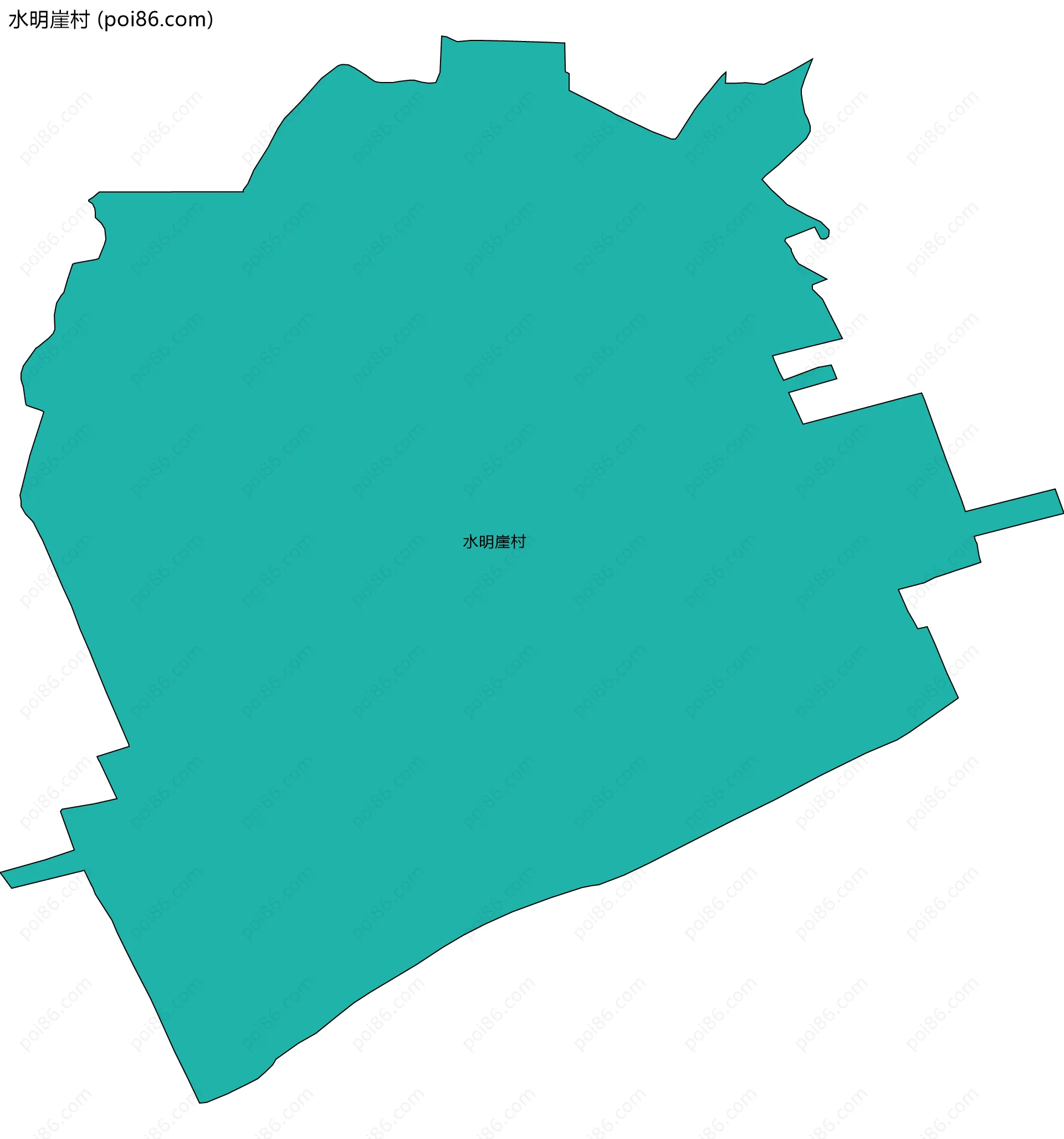 水明崖村边界地图