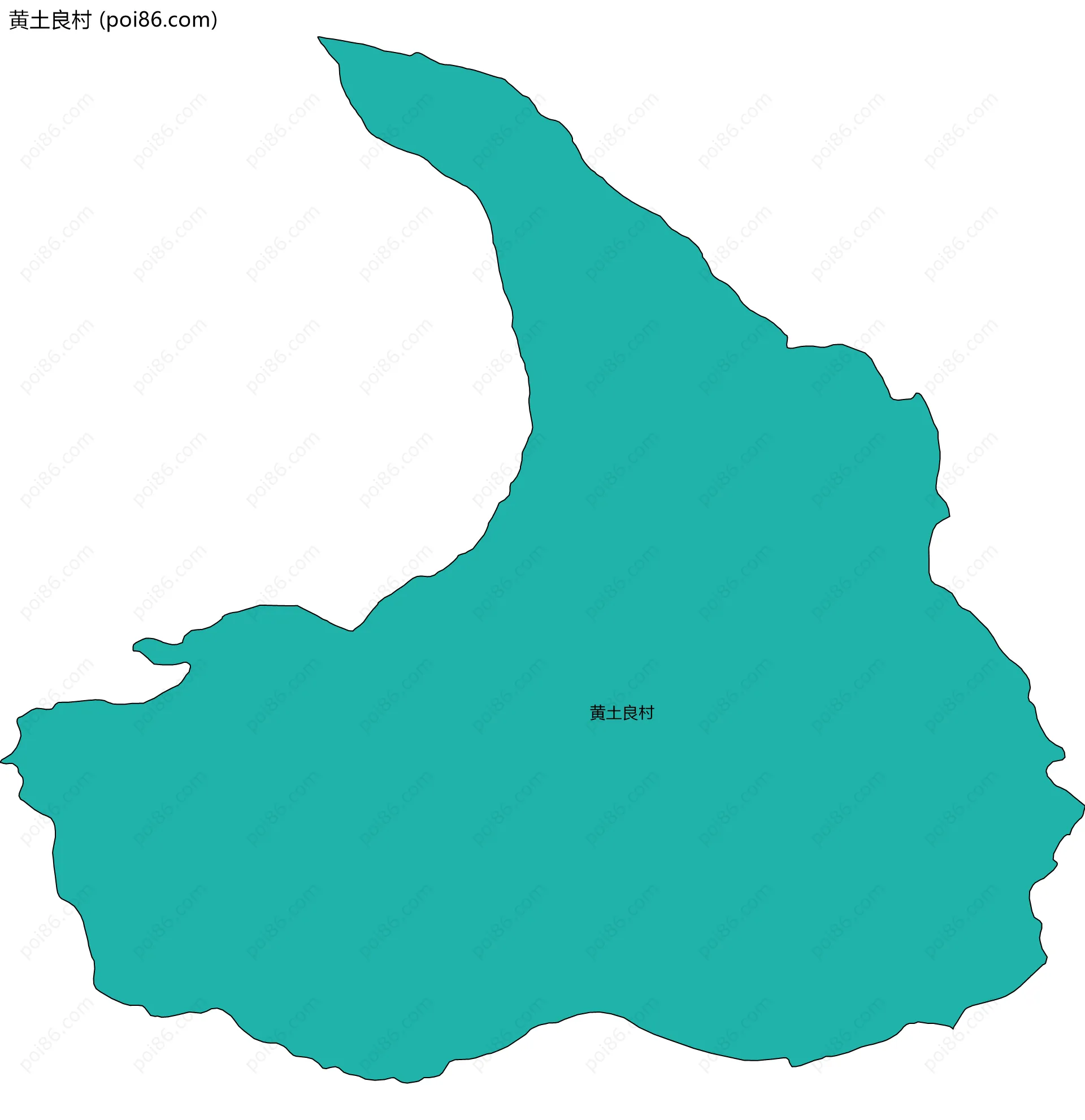 黄土良村边界地图