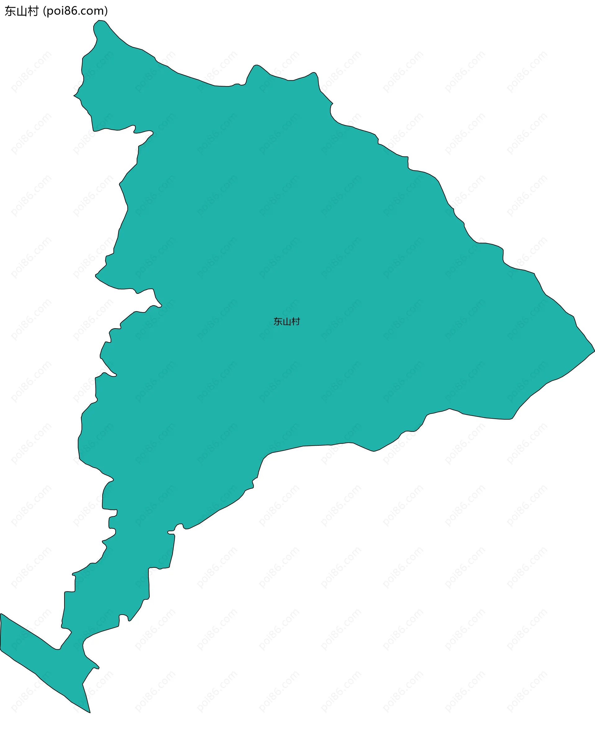 东山村边界地图