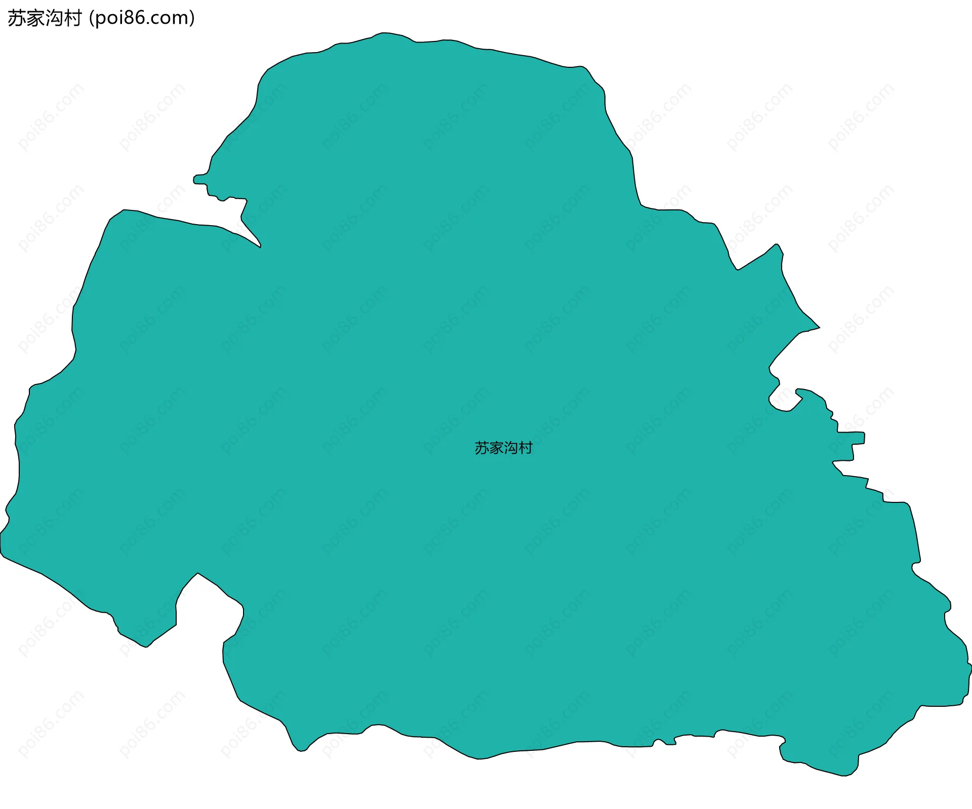 苏家沟村边界地图