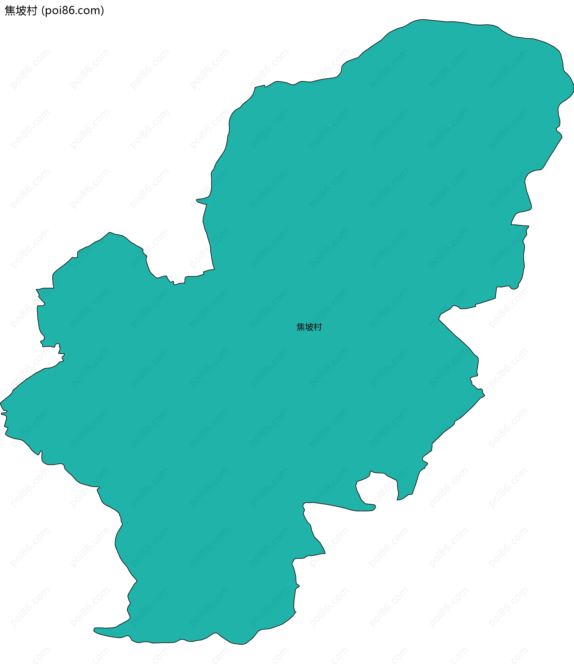 焦坡村边界地图