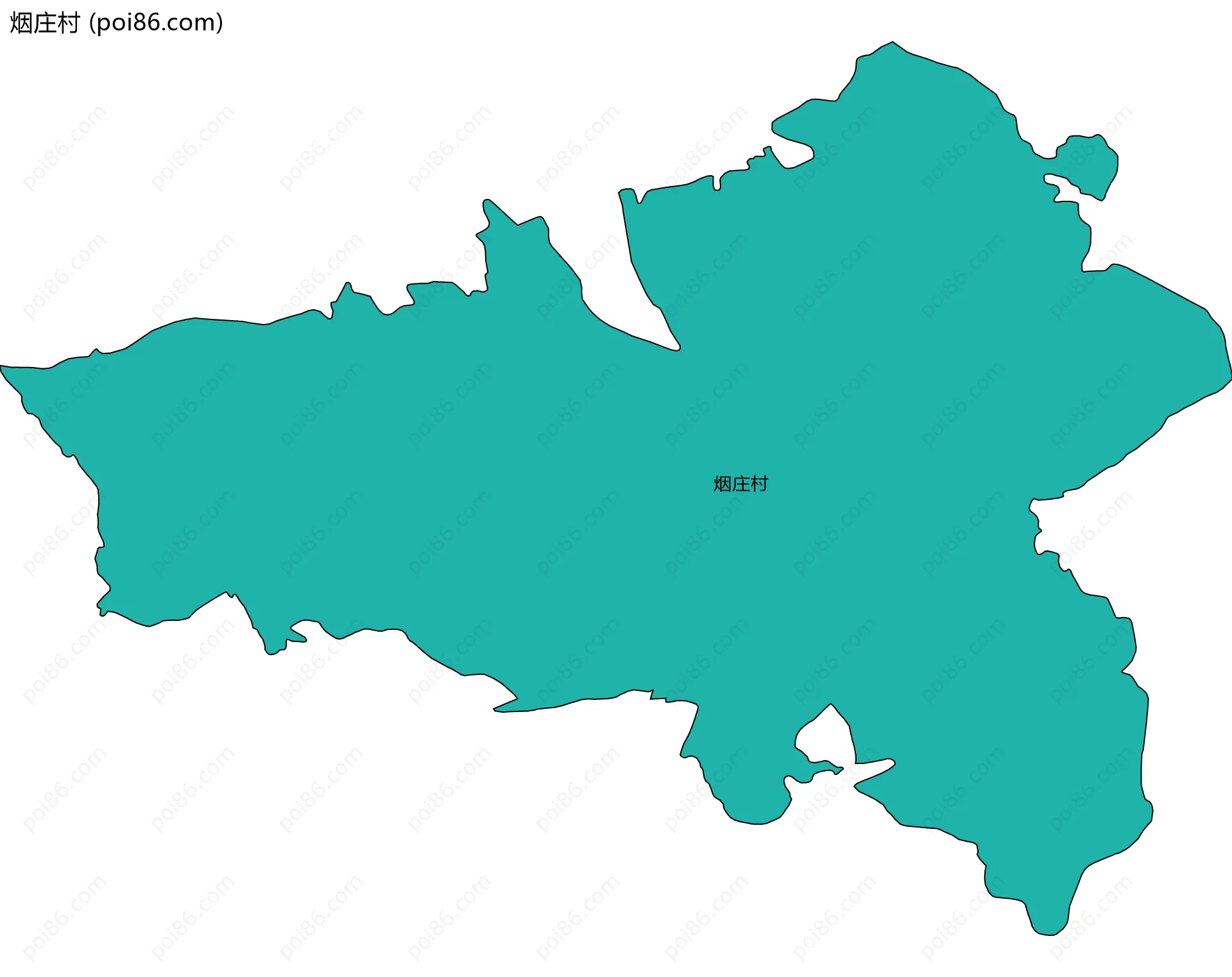 烟庄村边界地图