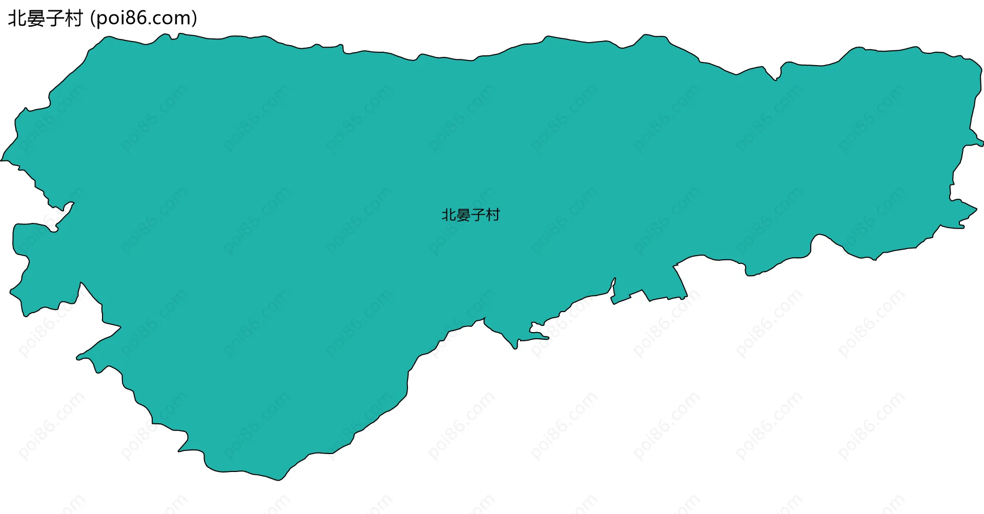 北晏子村边界地图