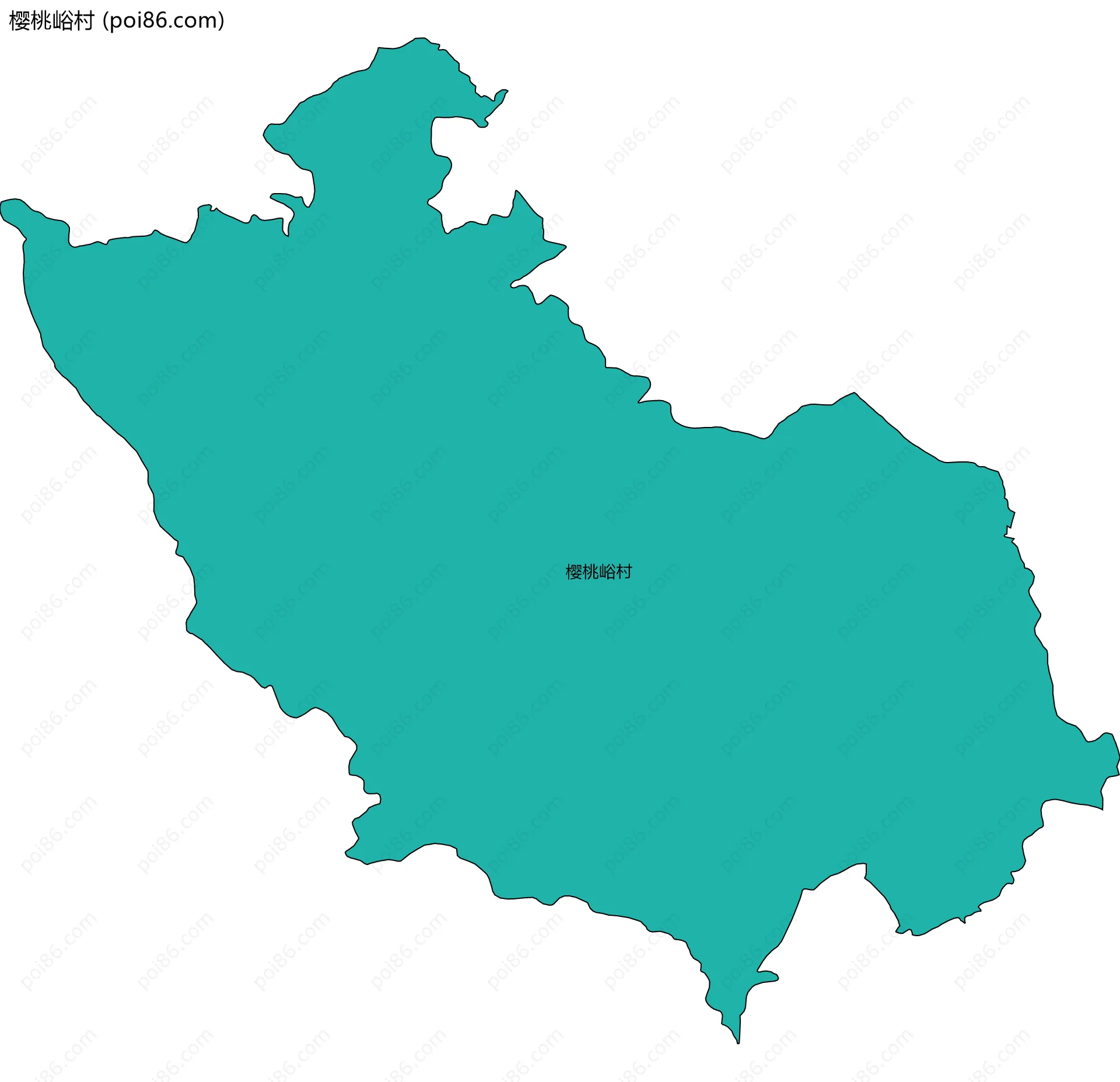 樱桃峪村边界地图