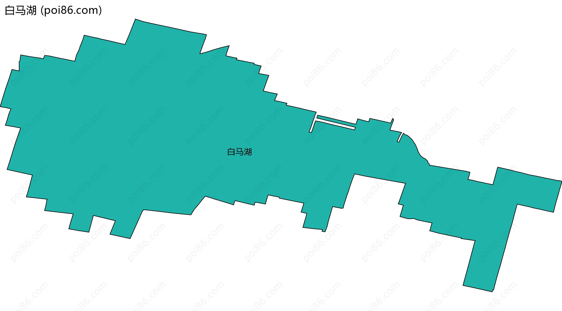 白马湖边界地图