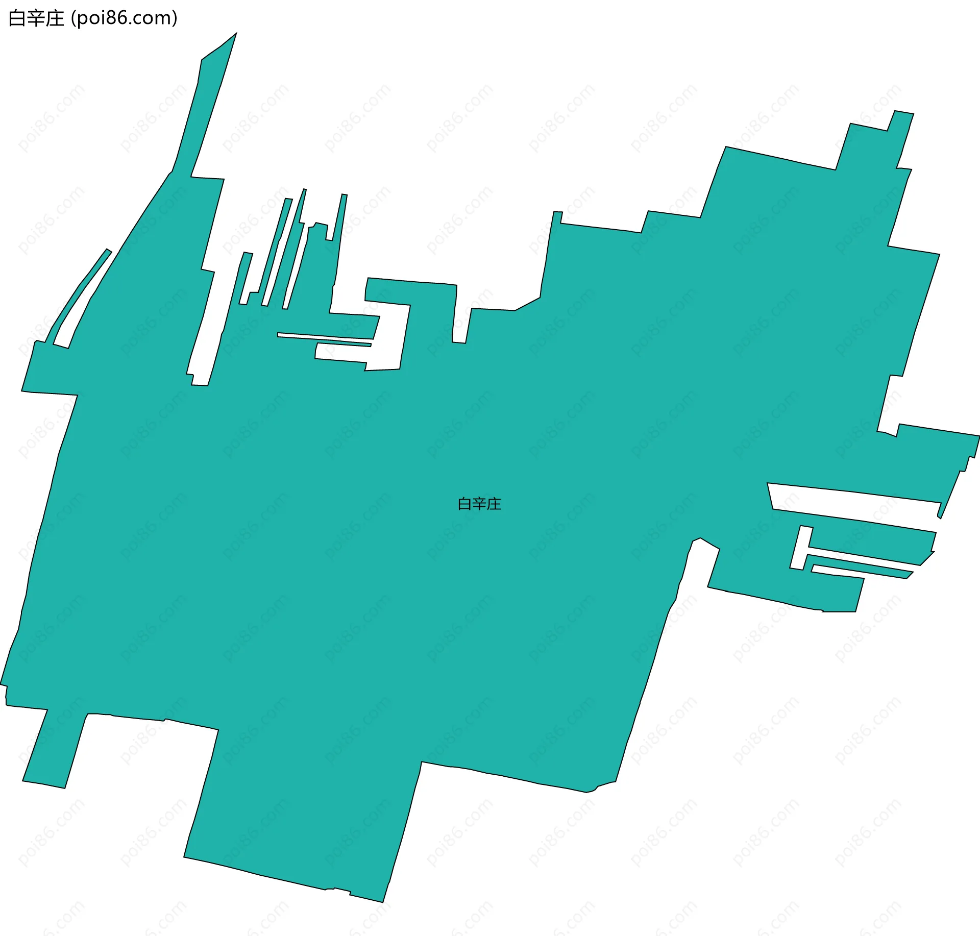 白辛庄边界地图