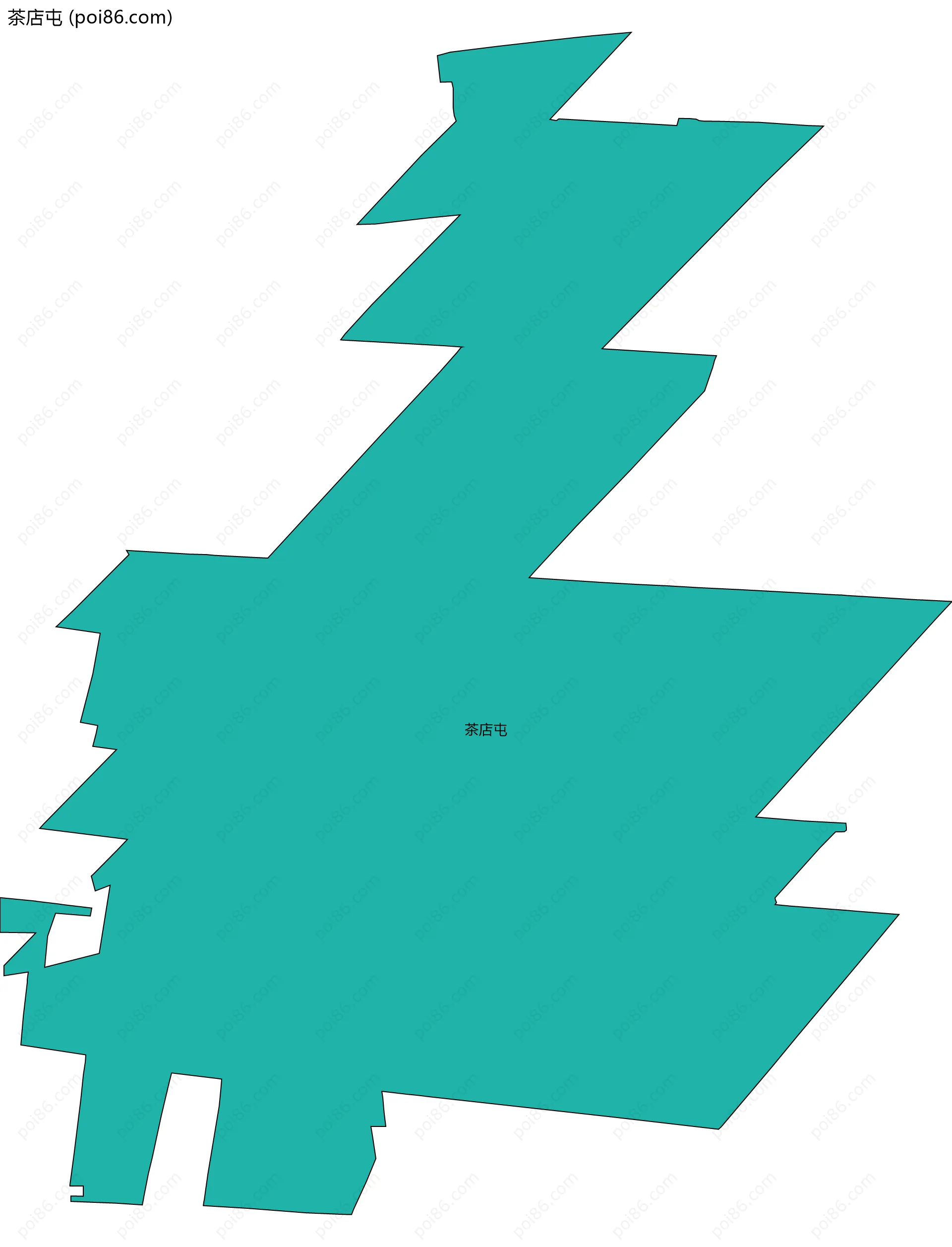 茶店屯边界地图