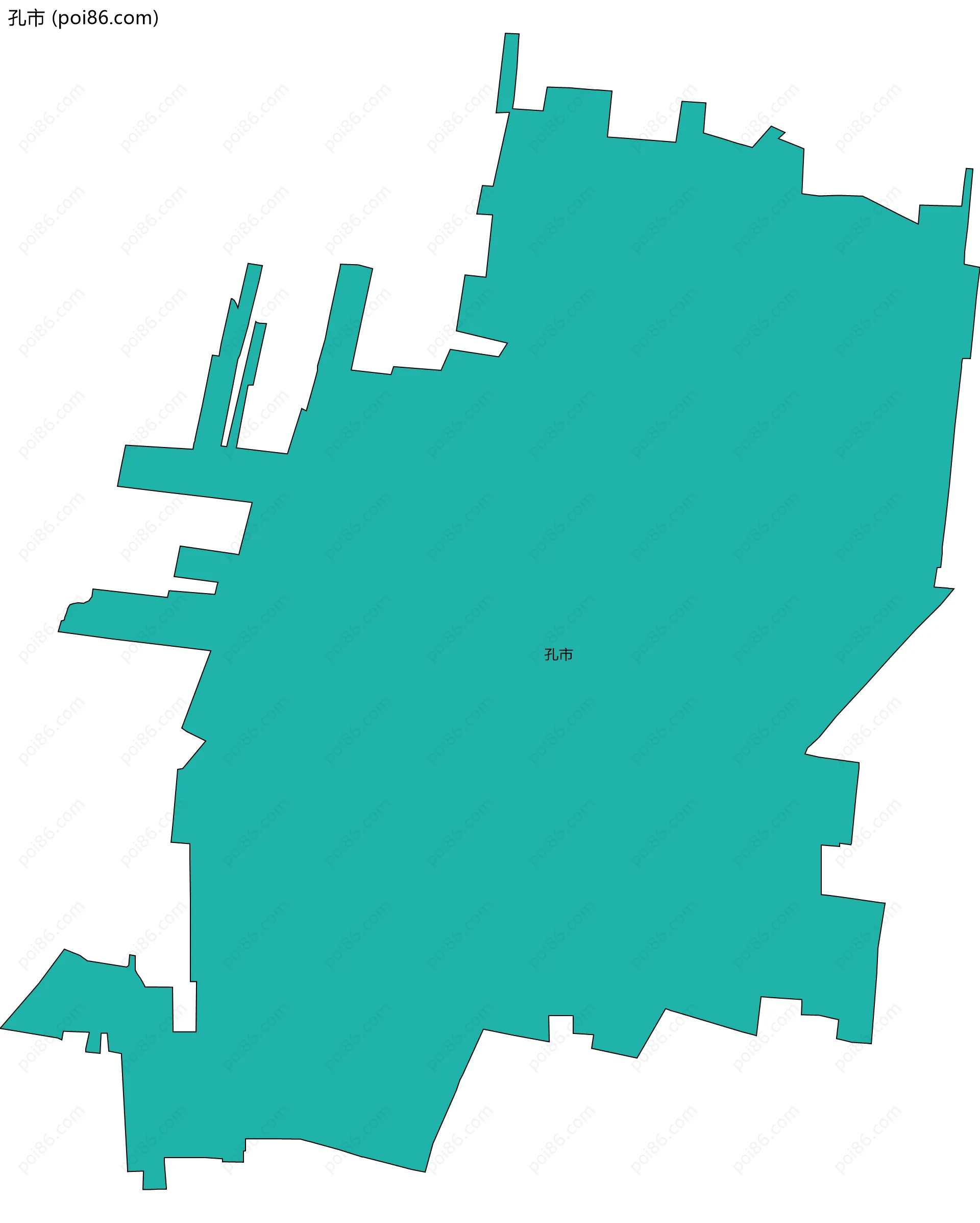 孔市边界地图