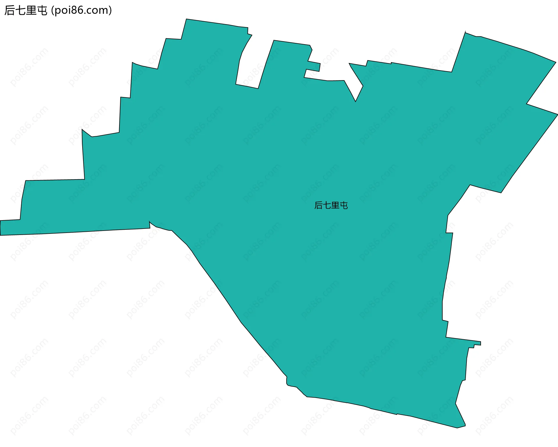 后七里屯边界地图