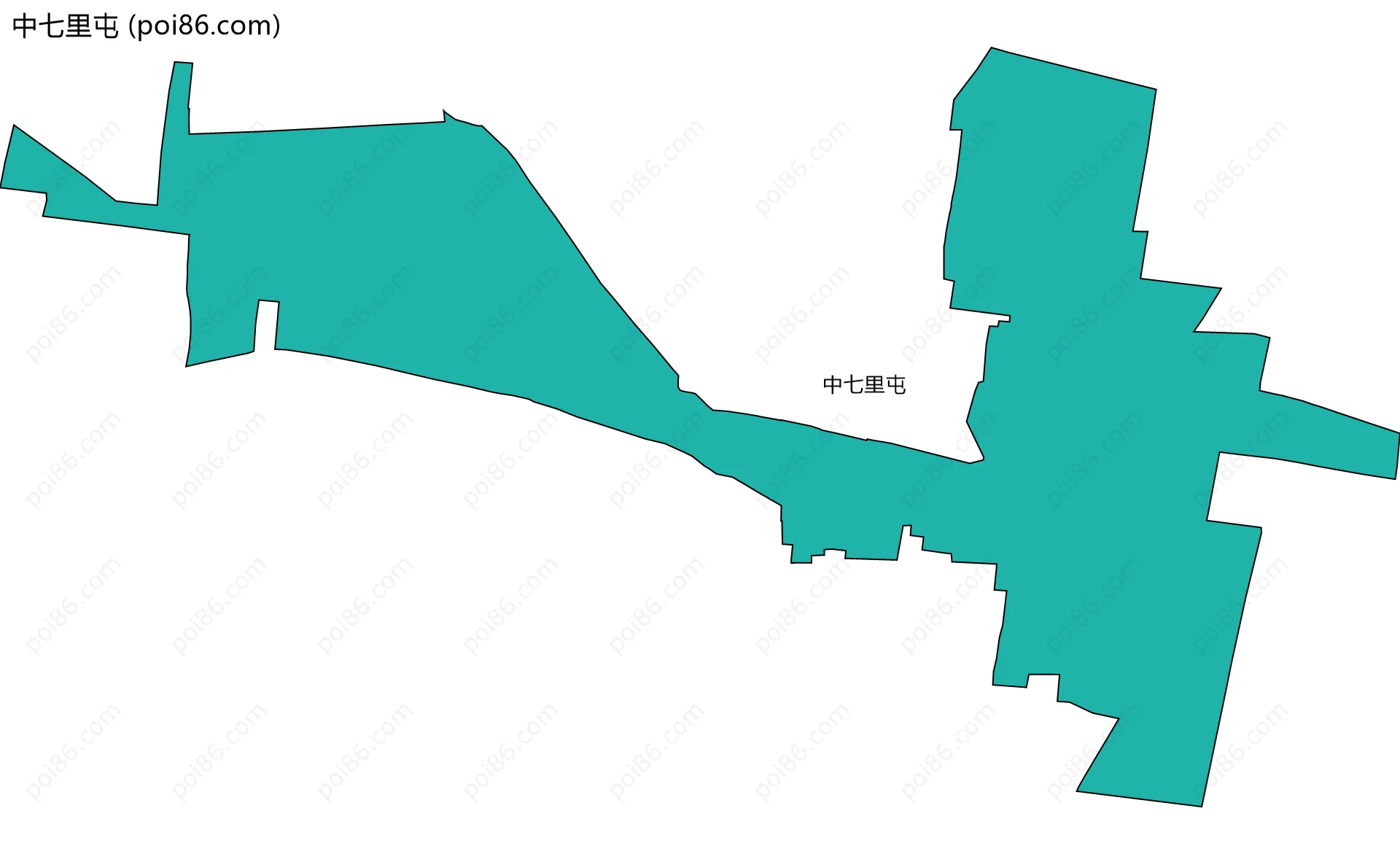 中七里屯边界地图