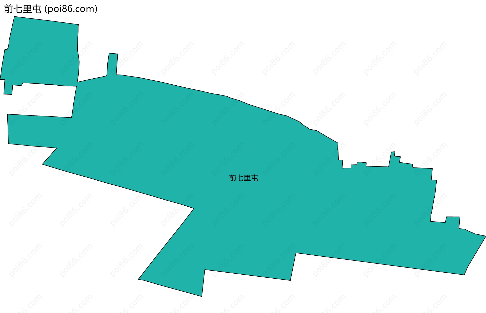 前七里屯边界地图
