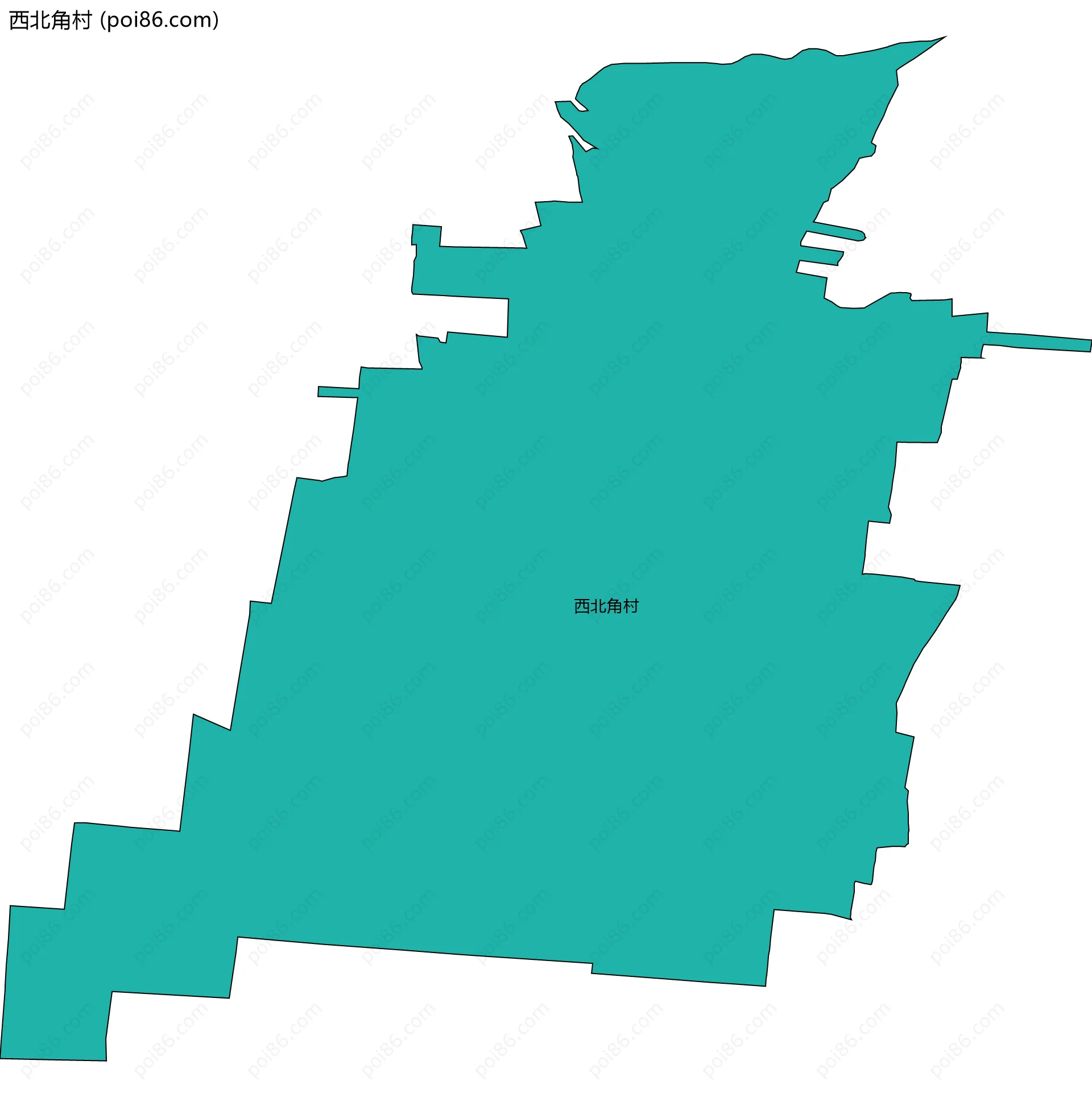 西北角村边界地图