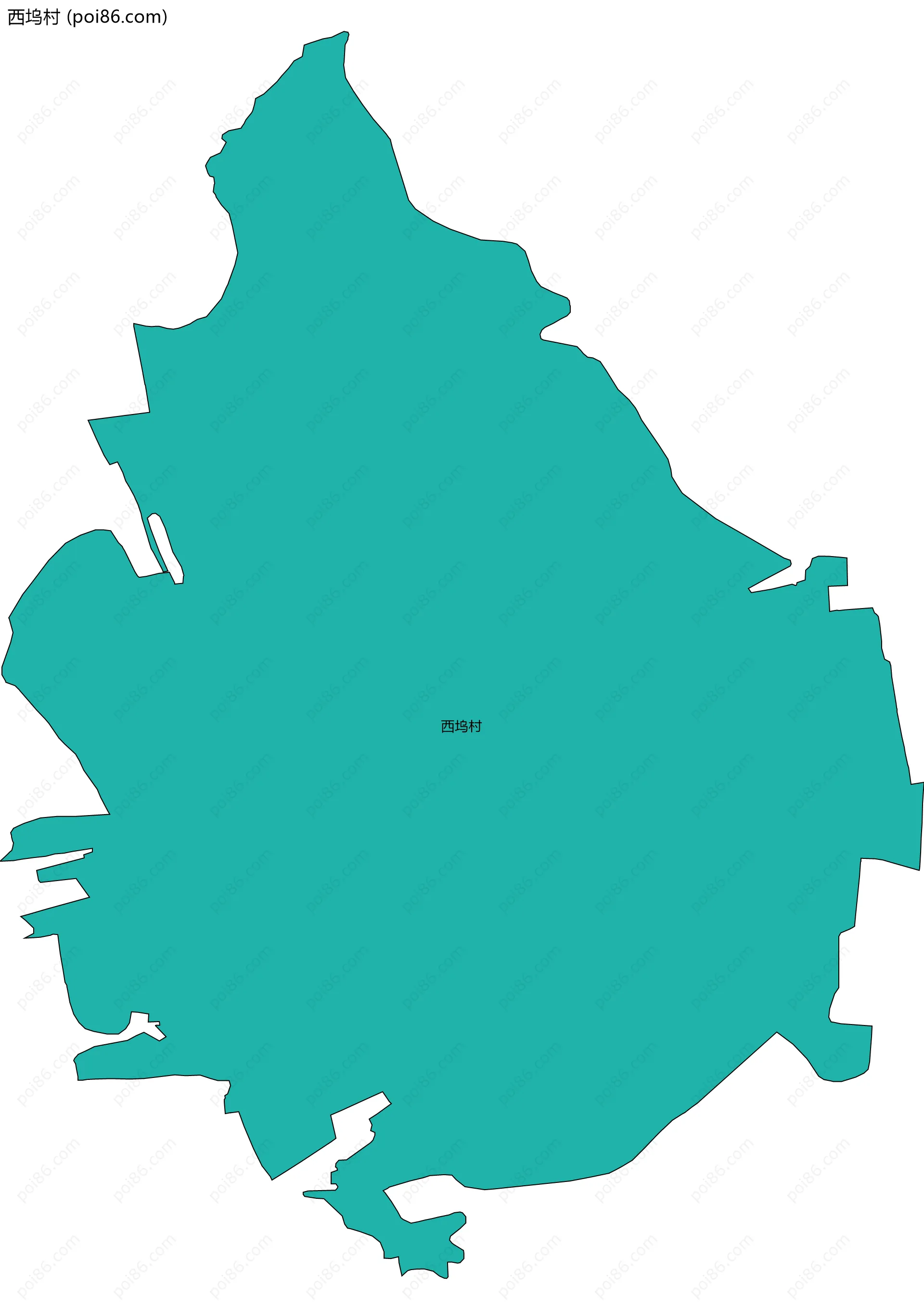 西坞村边界地图