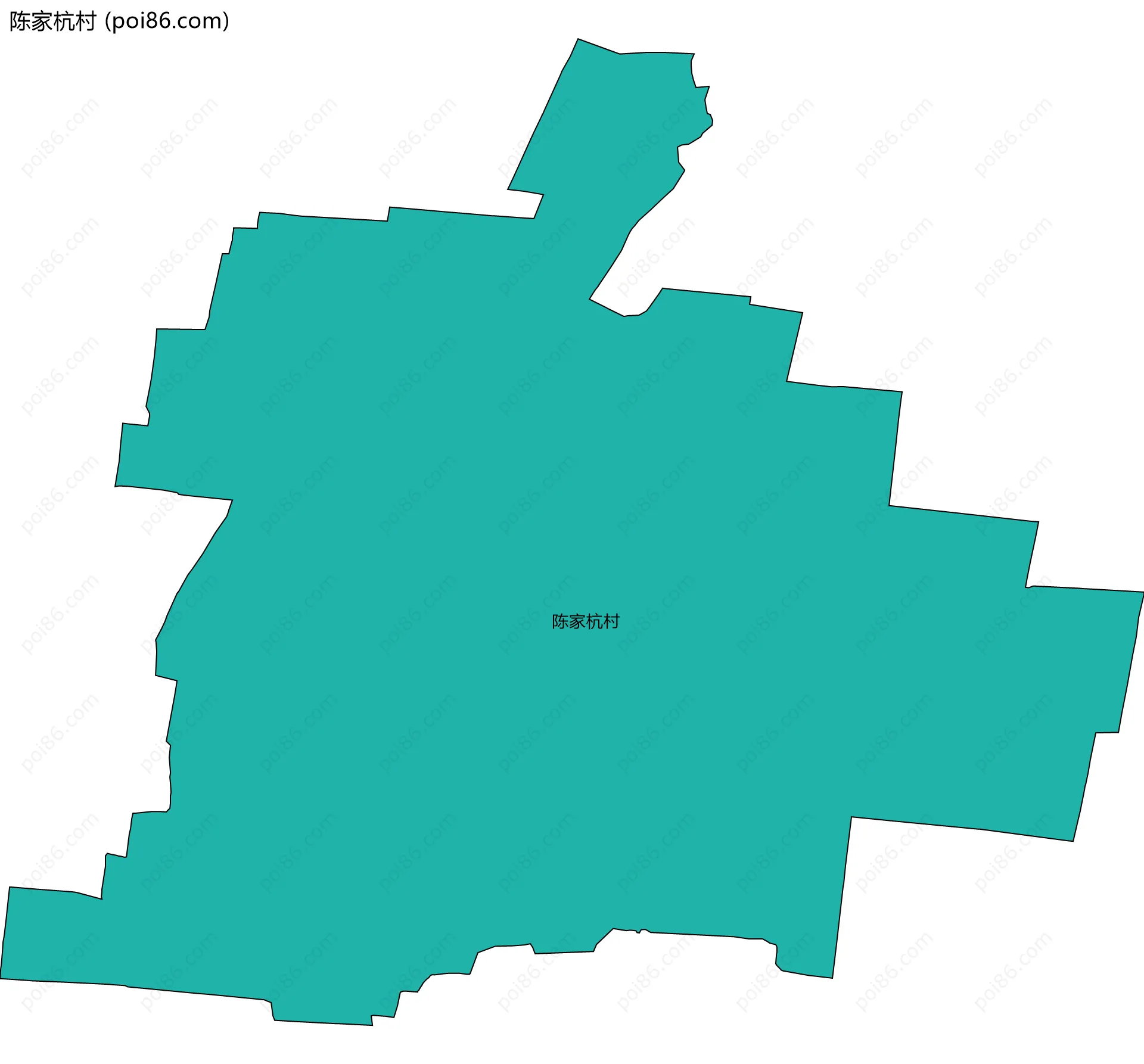 陈家杭村边界地图
