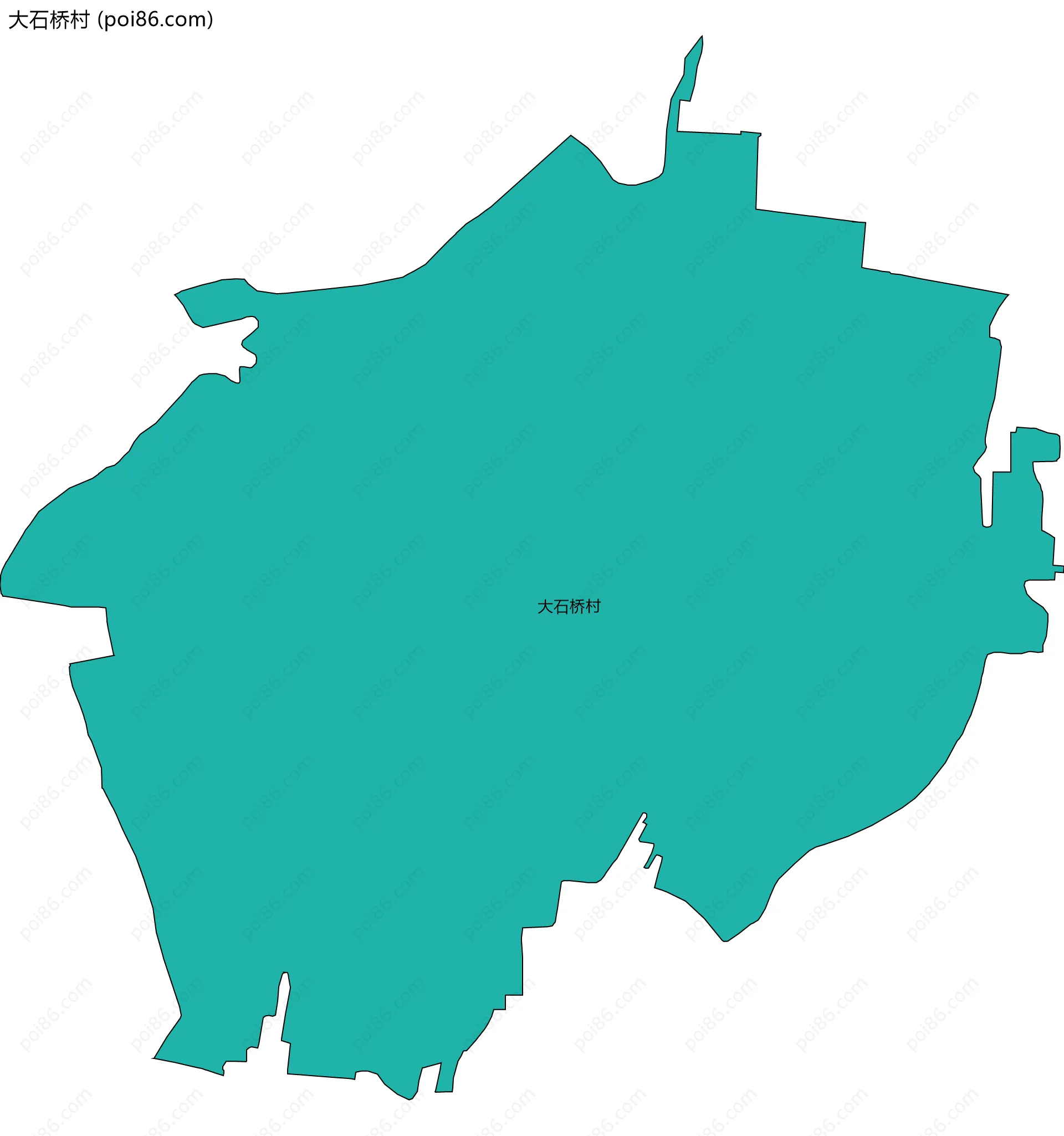 大石桥村边界地图
