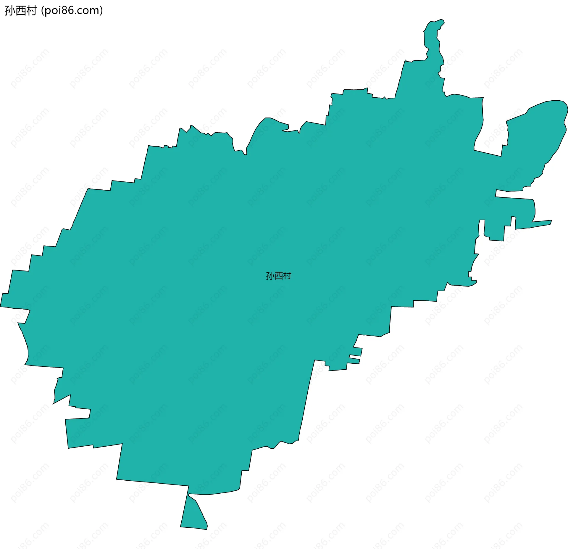 孙西村边界地图