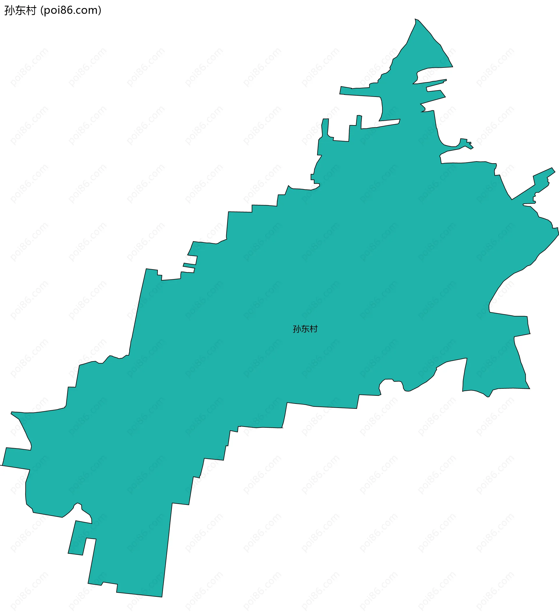 孙东村边界地图