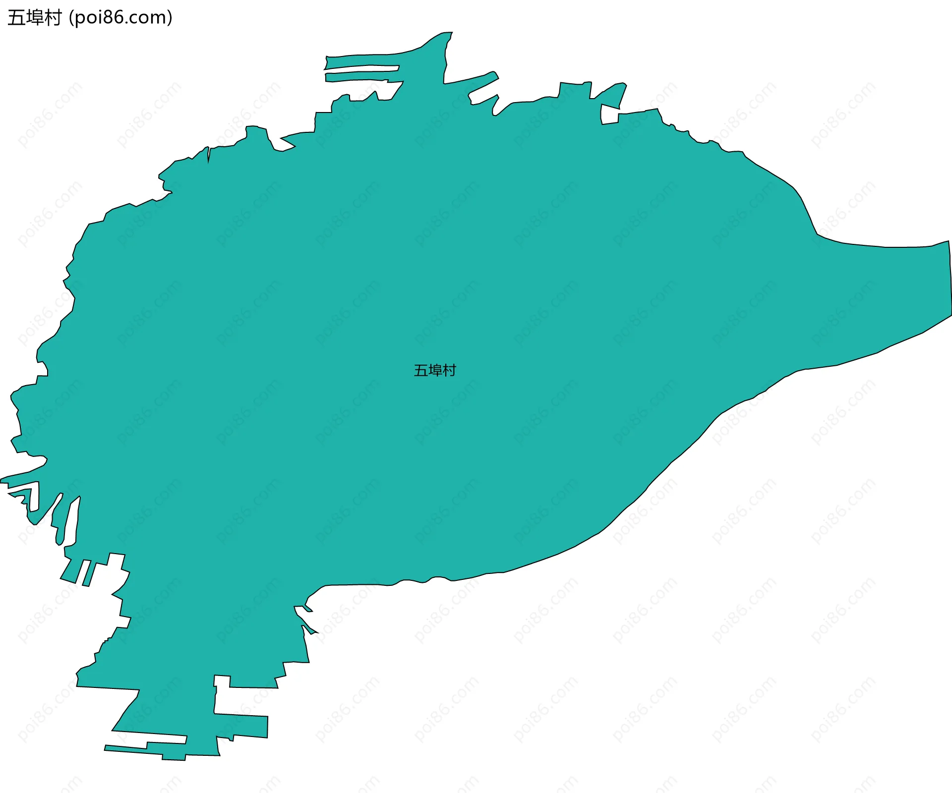 五埠村边界地图