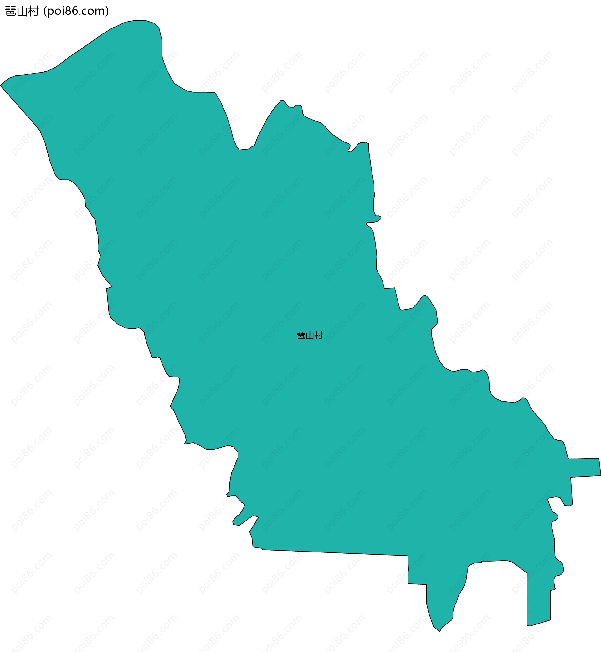 琶山村边界地图