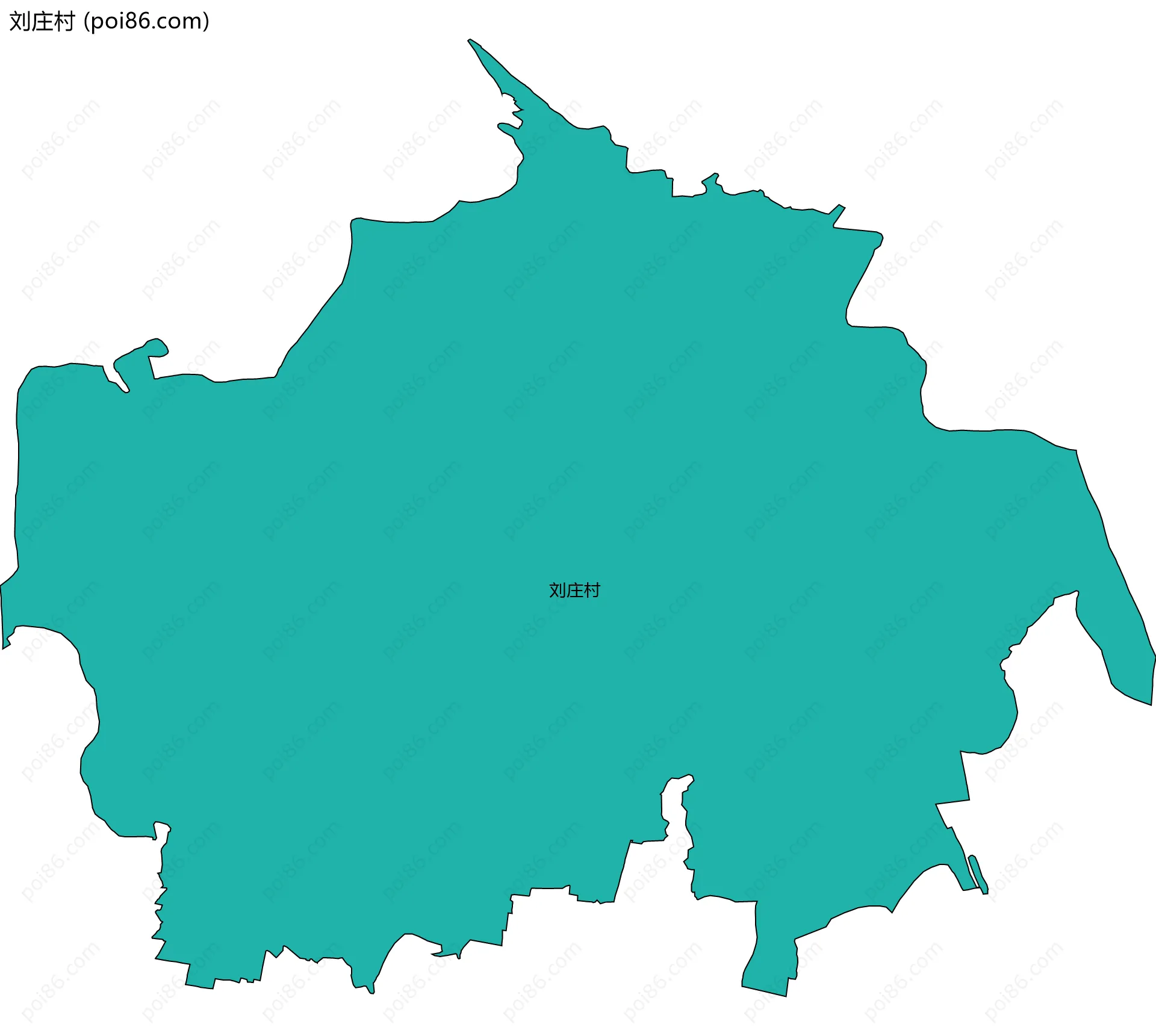 刘庄村边界地图