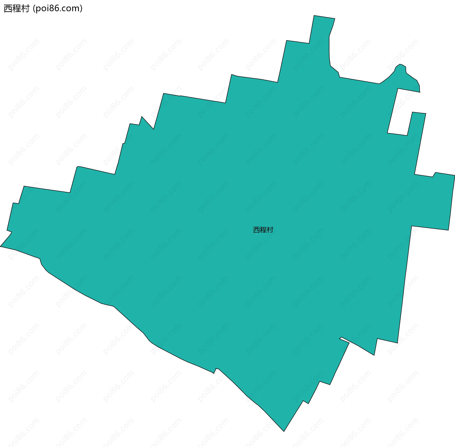 西程村边界地图