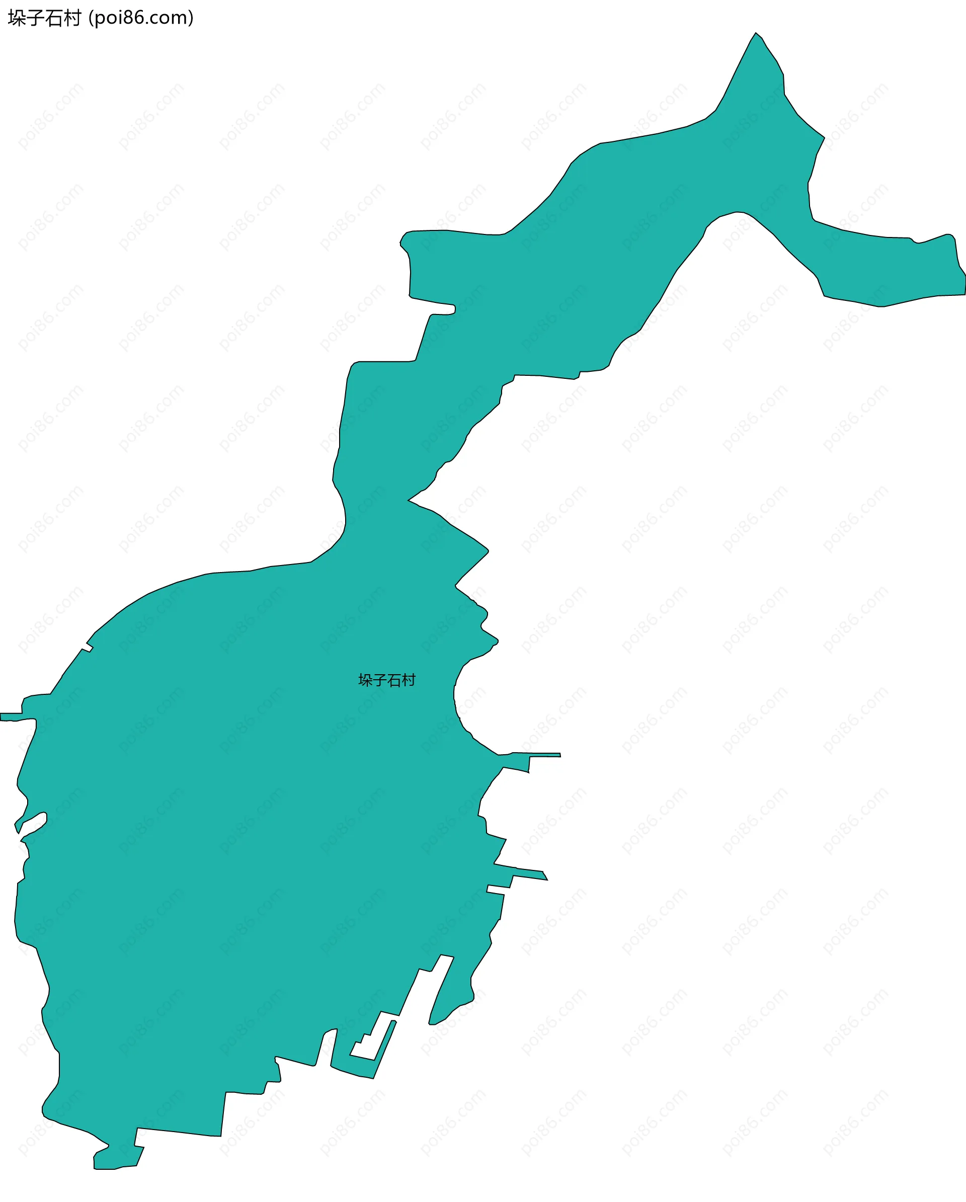 垛子石村边界地图