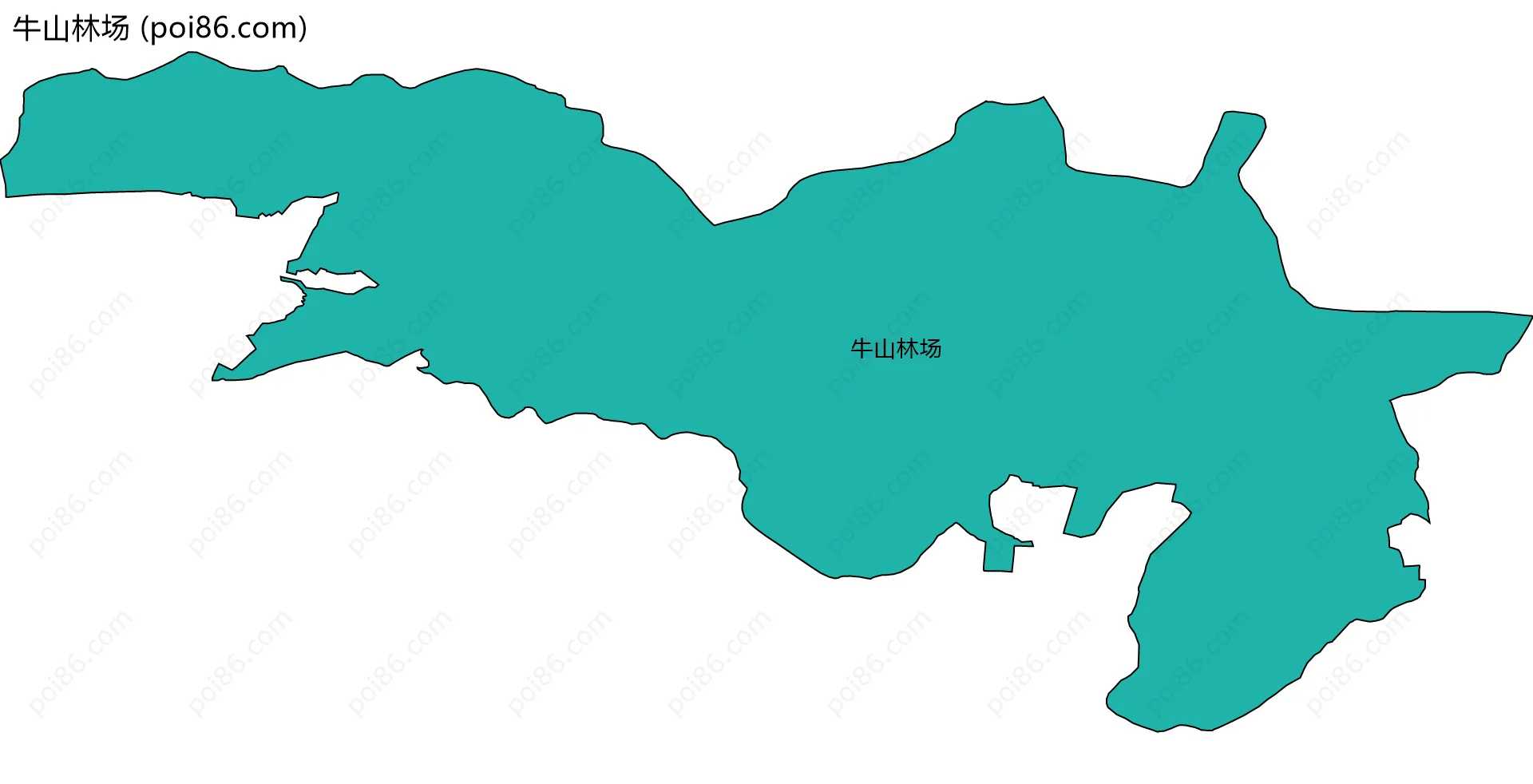 牛山林场边界地图