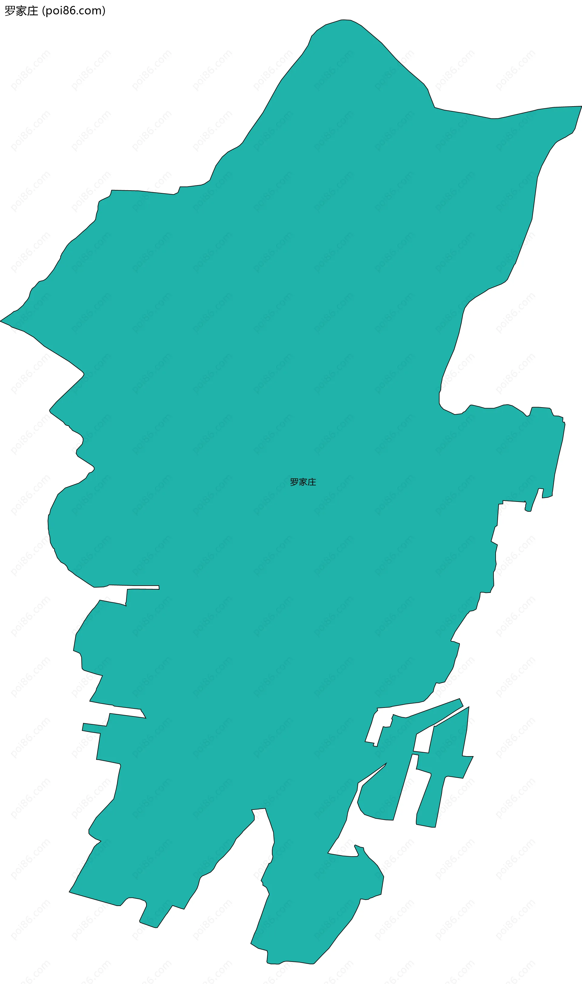 罗家庄边界地图