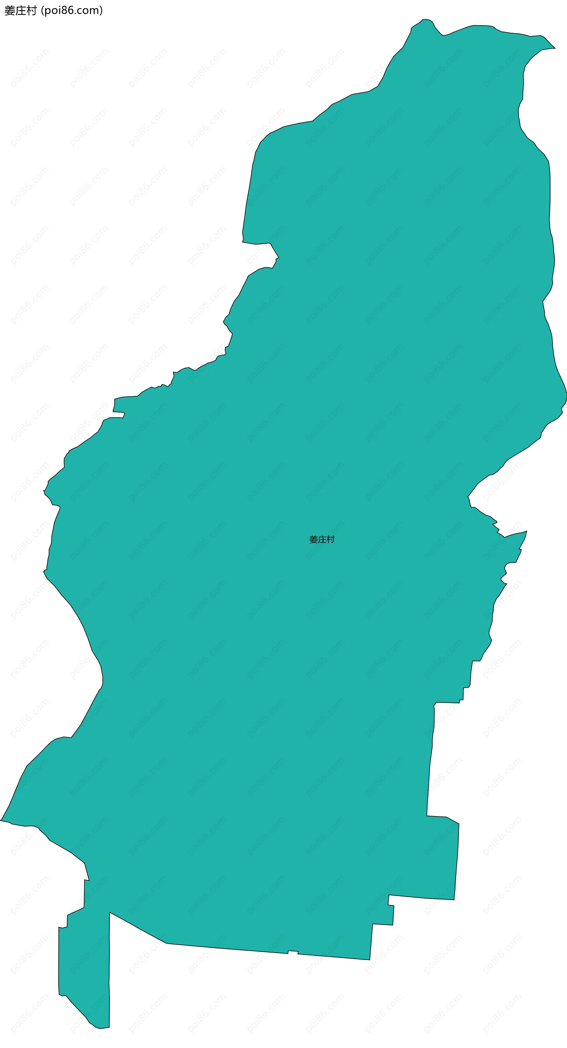 姜庄村边界地图