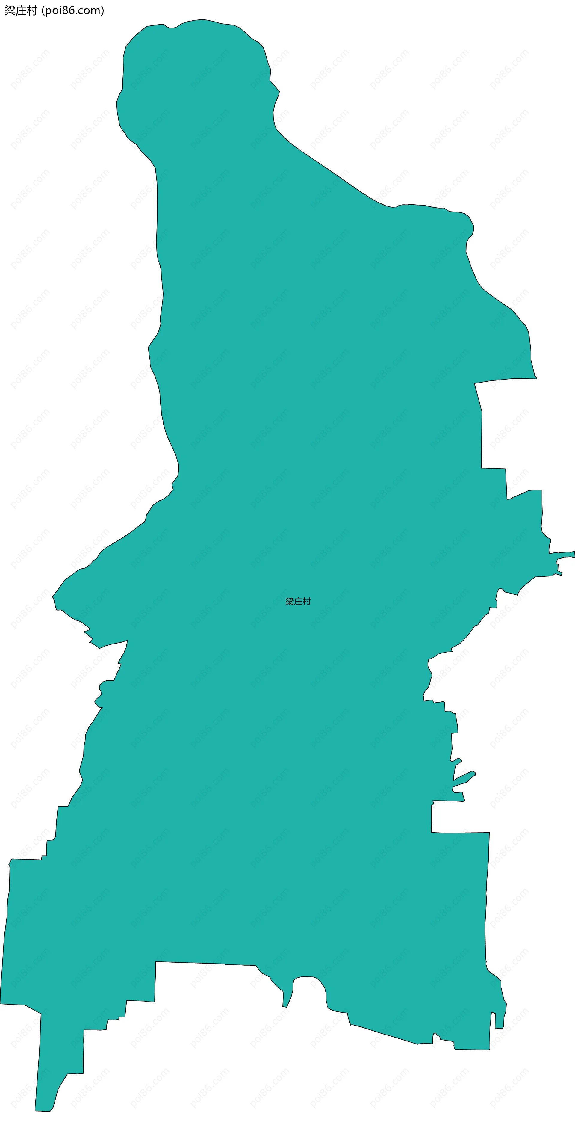 梁庄村边界地图