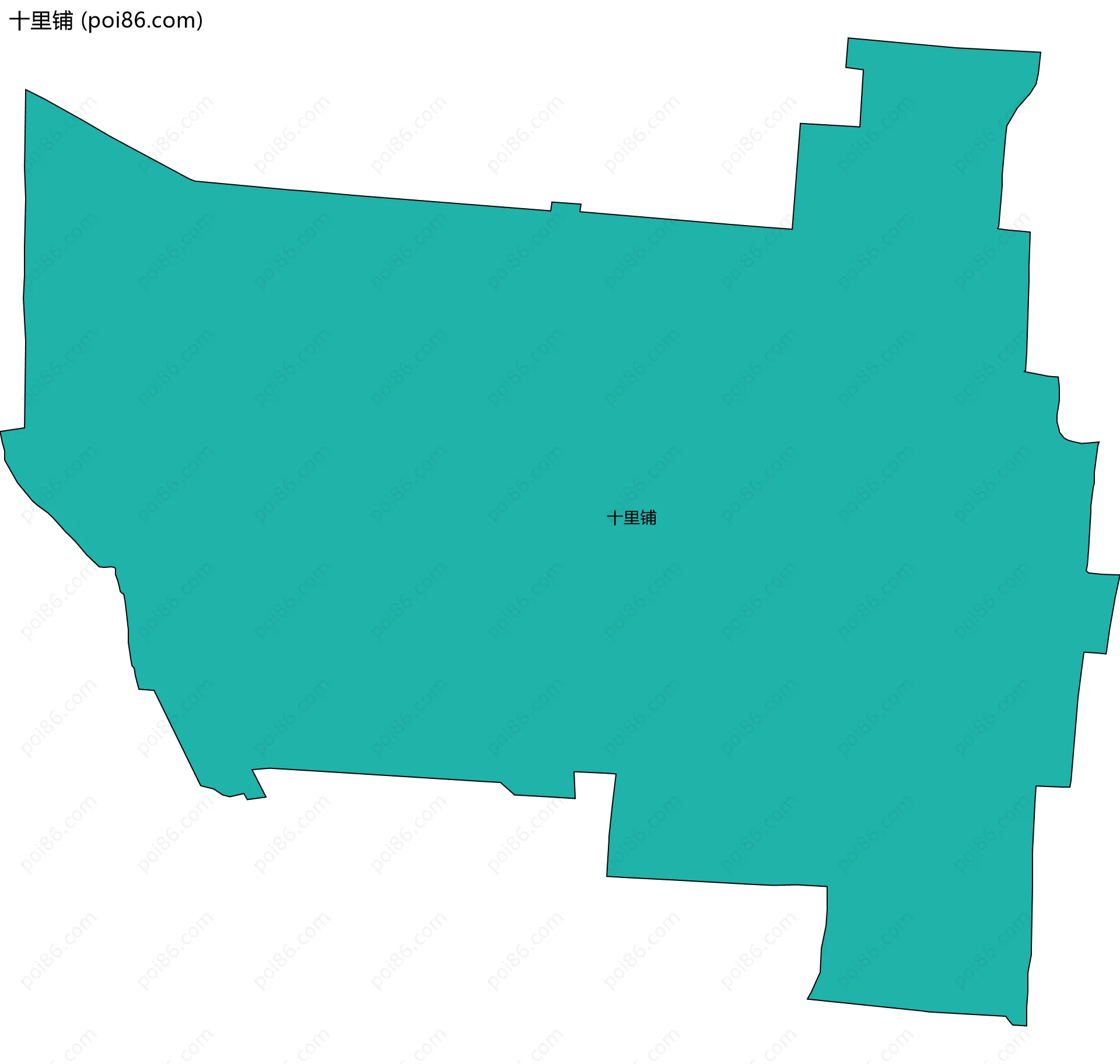 十里铺边界地图